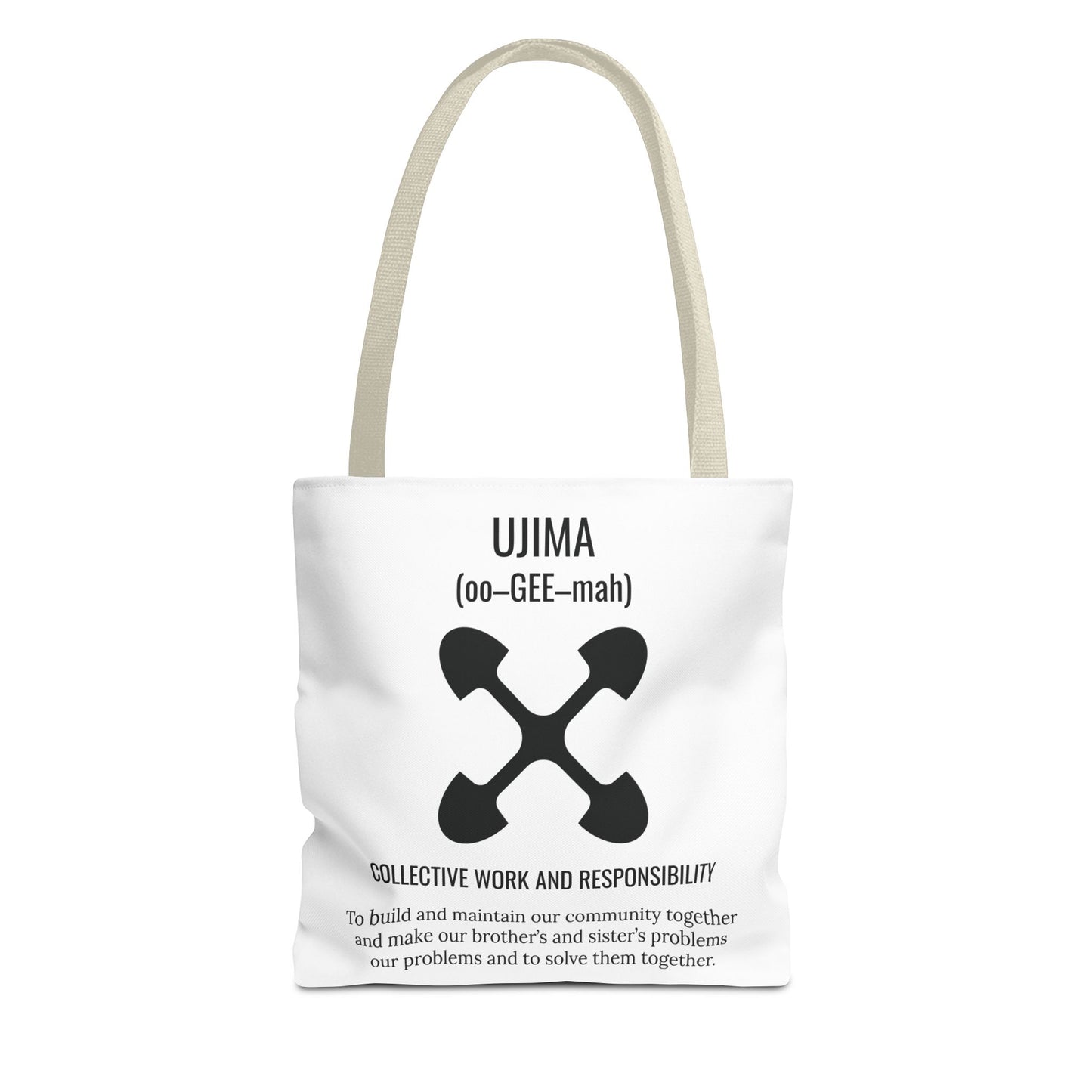 Ujima (Day 3) |Collective Work & Responsibility| Tote Bag | White