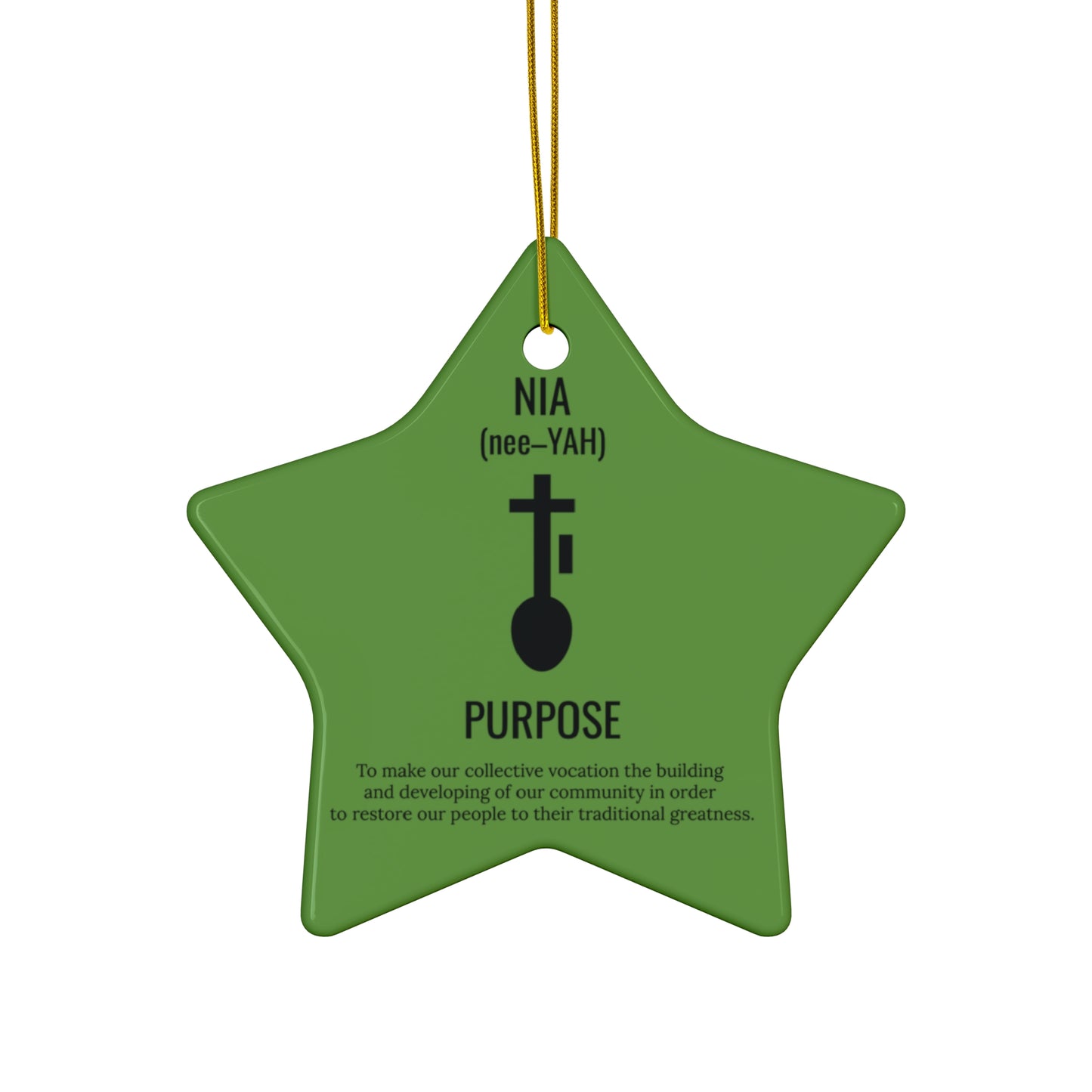 Nia (Day 5) | Purpose | Circle or Star Ornament | Green