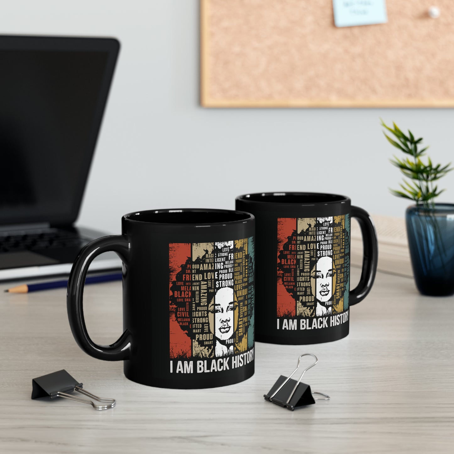 I Am Black History (Female) (Black Version)|Coffee & Tea Mug | 2-Sided Print| 11 Oz.