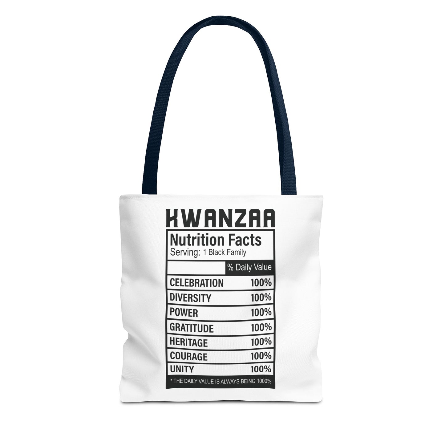 Kwanza Nutritional Facts | Tote Bag | White