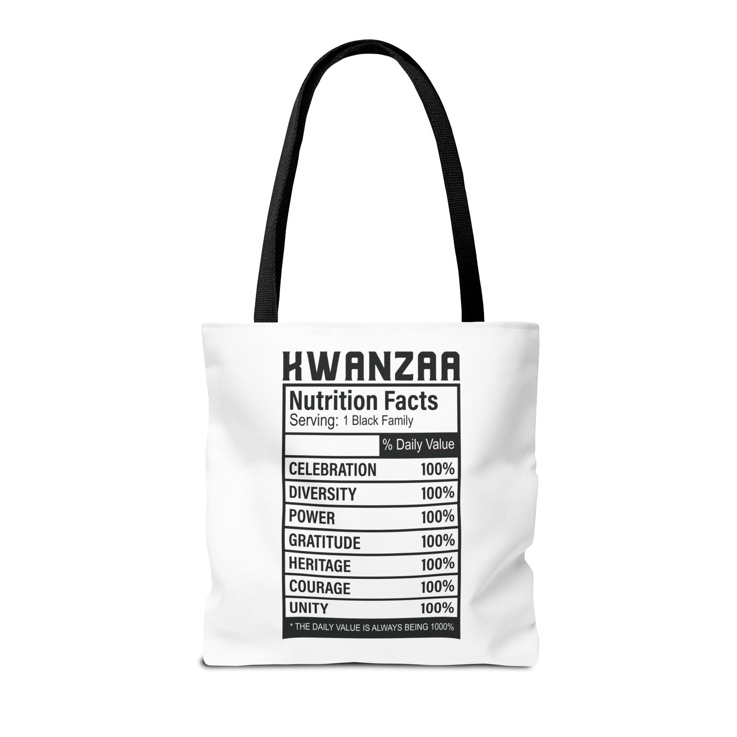 Kwanza Nutritional Facts | Tote Bag | White