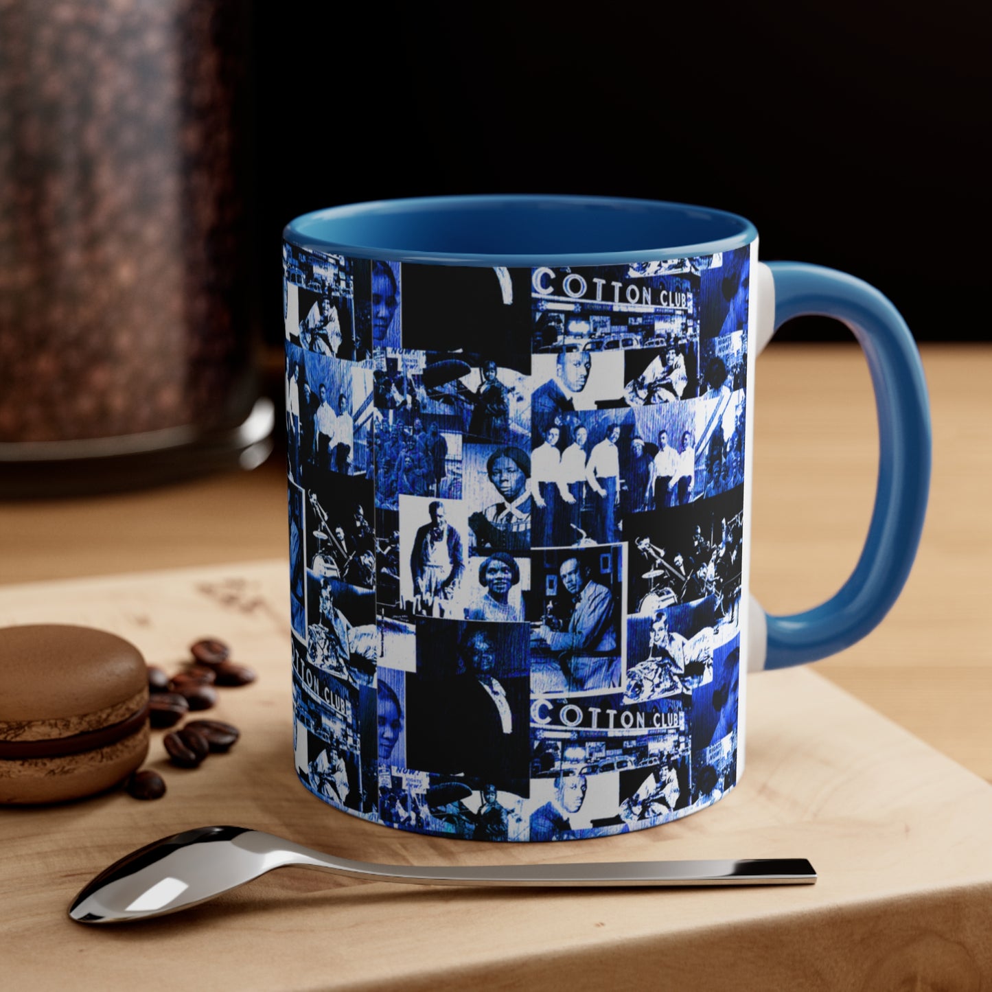 Black History 1920's Greatness (Blue) (Accent Mug) |Coffee & Tea Mug | Full Print| 11 Oz.