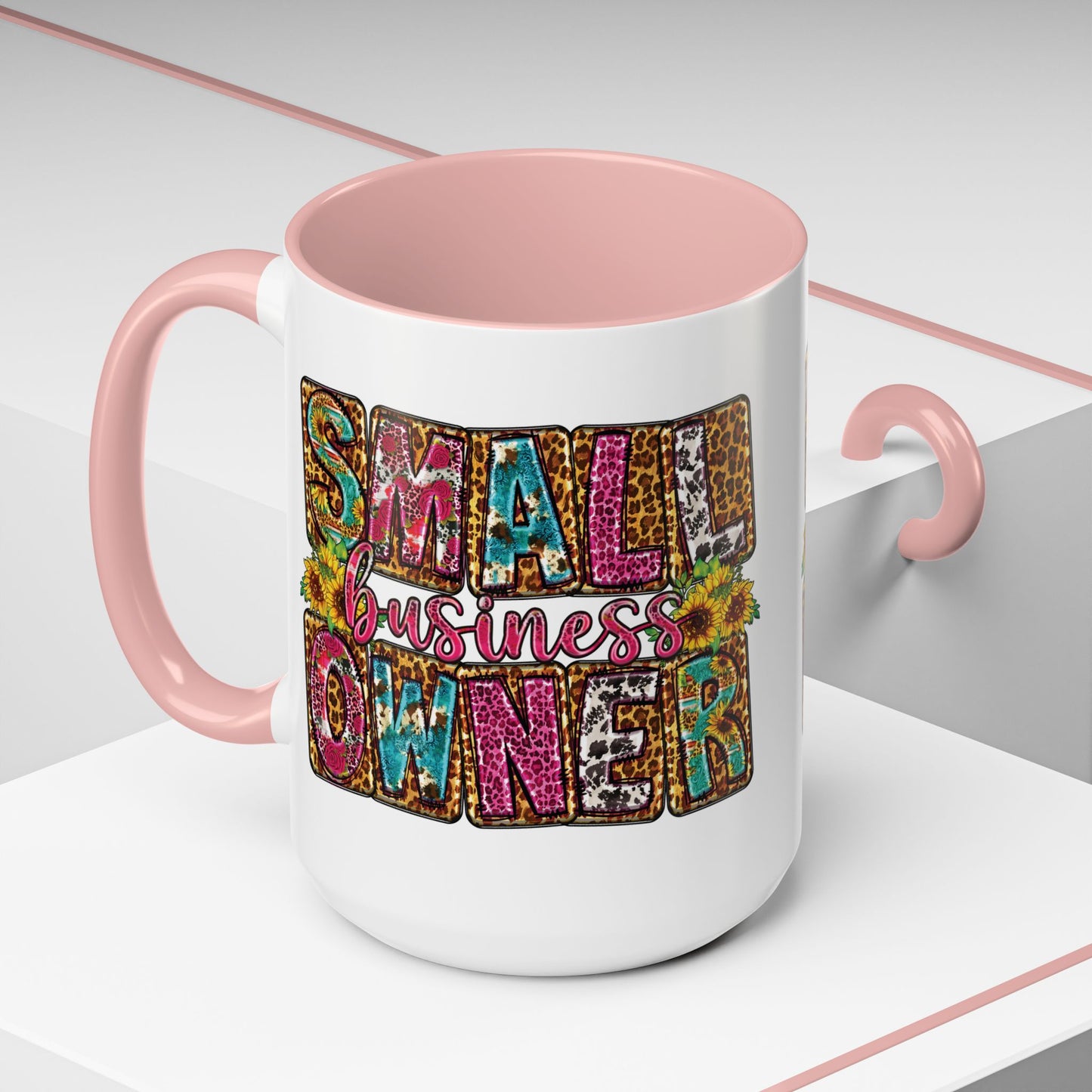 Small Business Owner | 11oz or 15 oz Mug| Version 2| White Accent (Various Colors)
