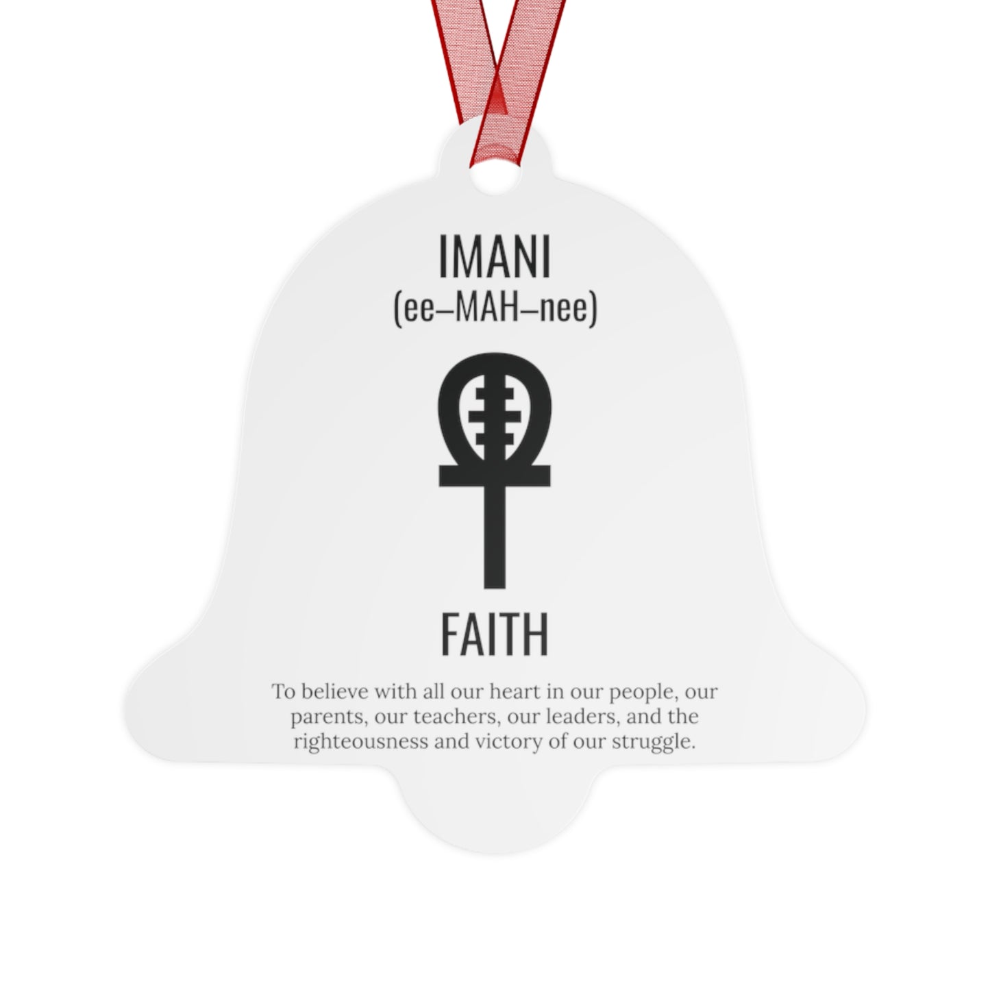 Imani (Day 7) Faith | Bell, Tree, Round or Oval Ornament |Metal|