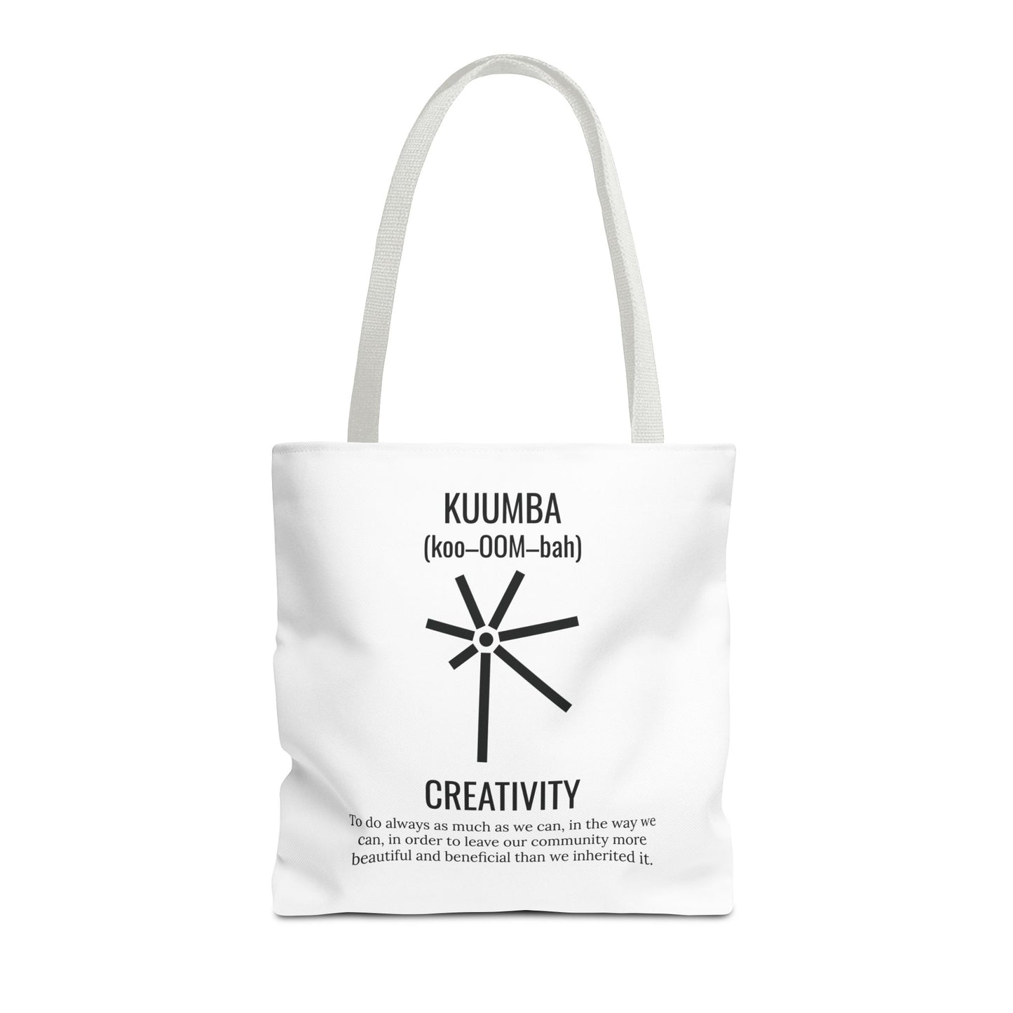 Kuumba (Day 6) | Creativity | Tote Bag | White