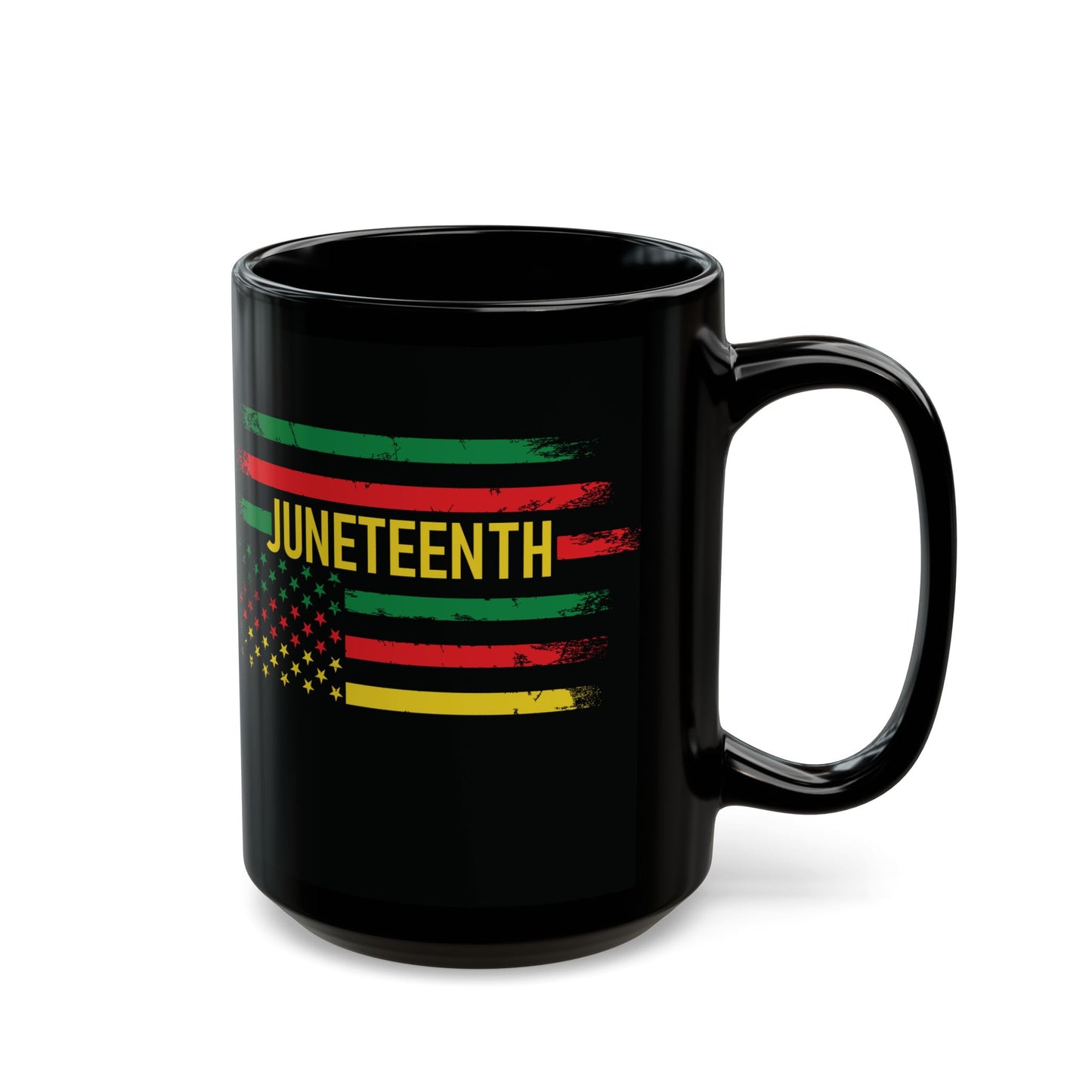 Juneteenth Flag| 11oz or 15 oz Mug| Version 1| Black