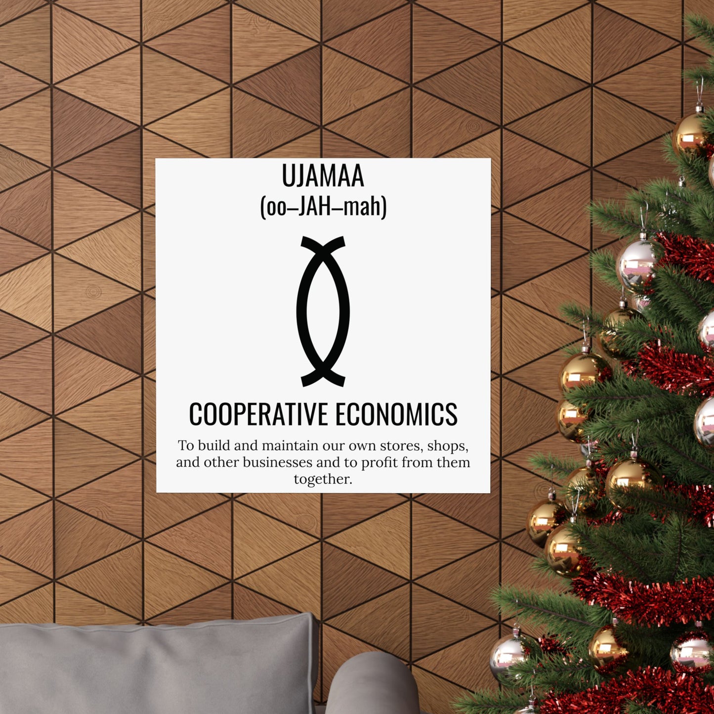Ujamaa (Day 4) |Cooperative Economics | Vertical Poster |White|