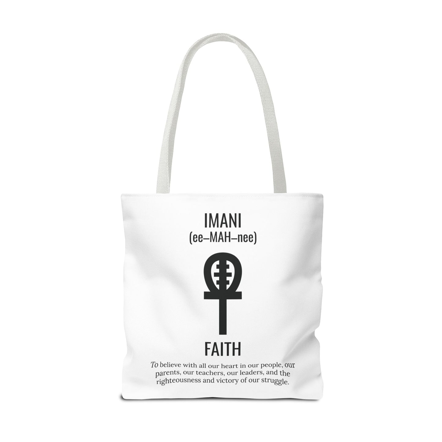 Imani (Day 7) Faith | Tote Bag | White