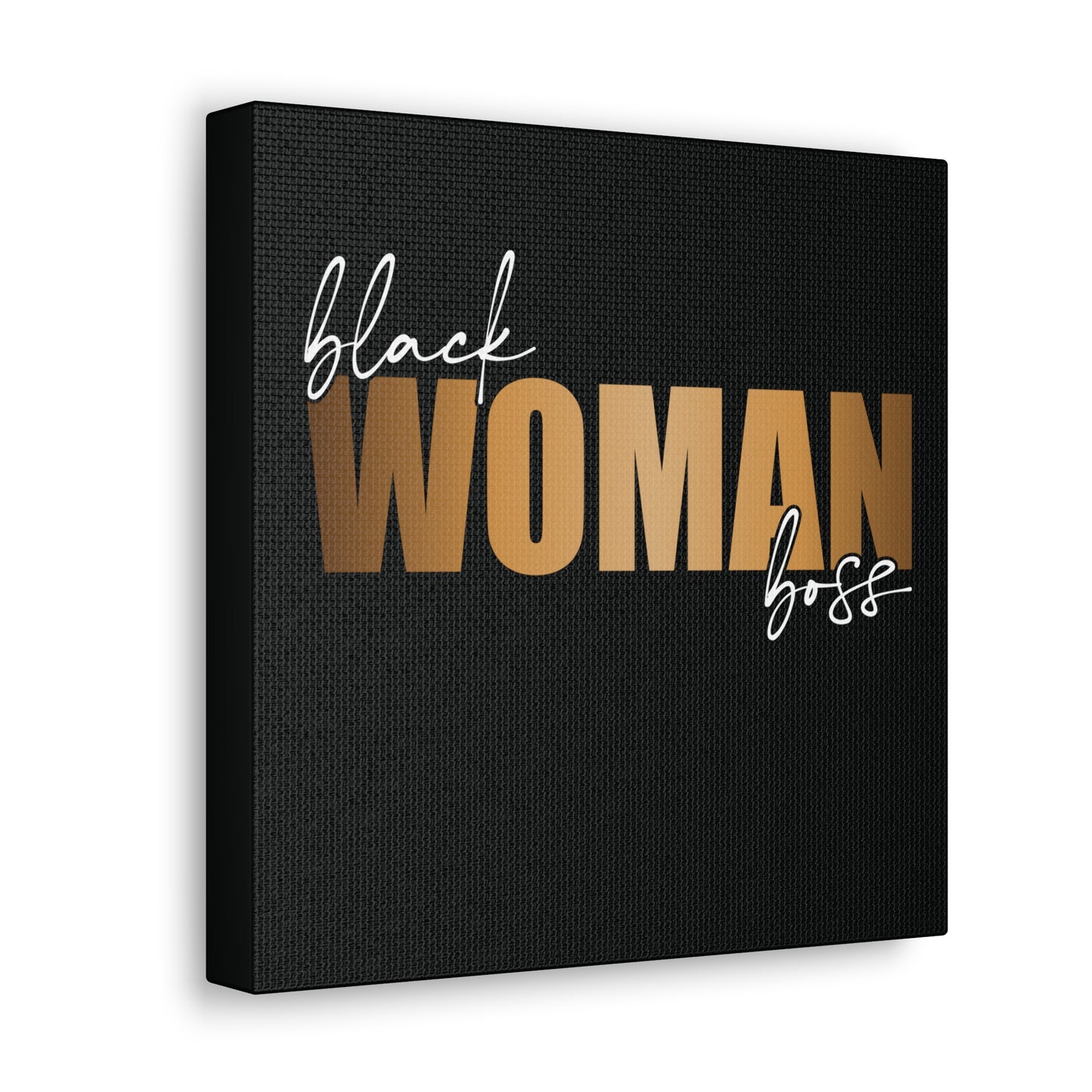 Black Women Boss | Canvas Gallery Wrap | Black Background