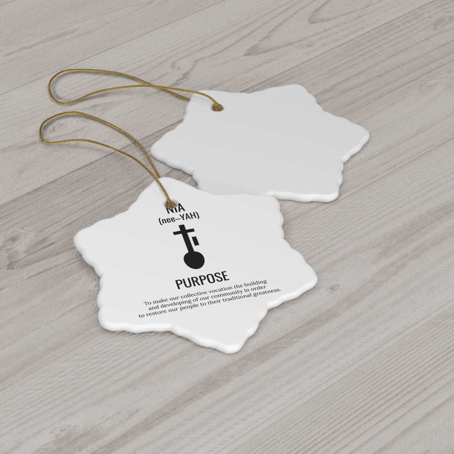 Nia (Day 5) | Purpose | Snowflake Ornament |(White)|