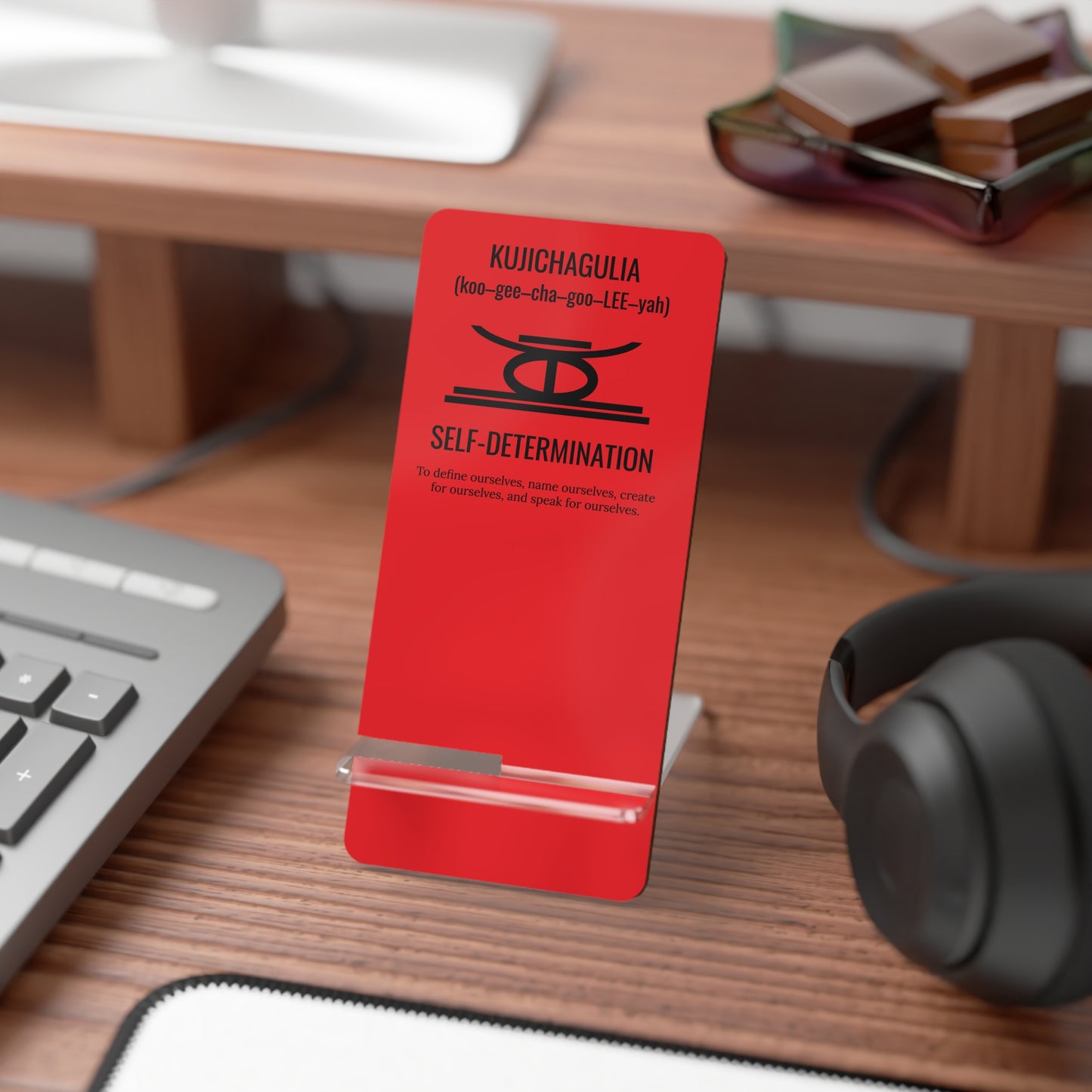 Kujichagulia (Day 2) | Self Determination | Mobile Display Stand | Red