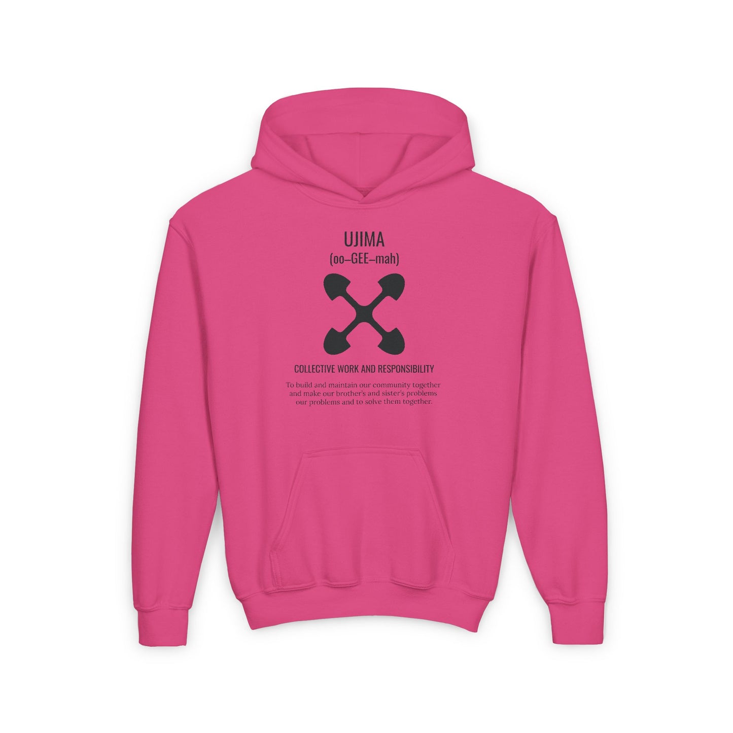 Ujima (Day 3) | Collective Work & Responsibility | Youth Hooded Sweatshirt