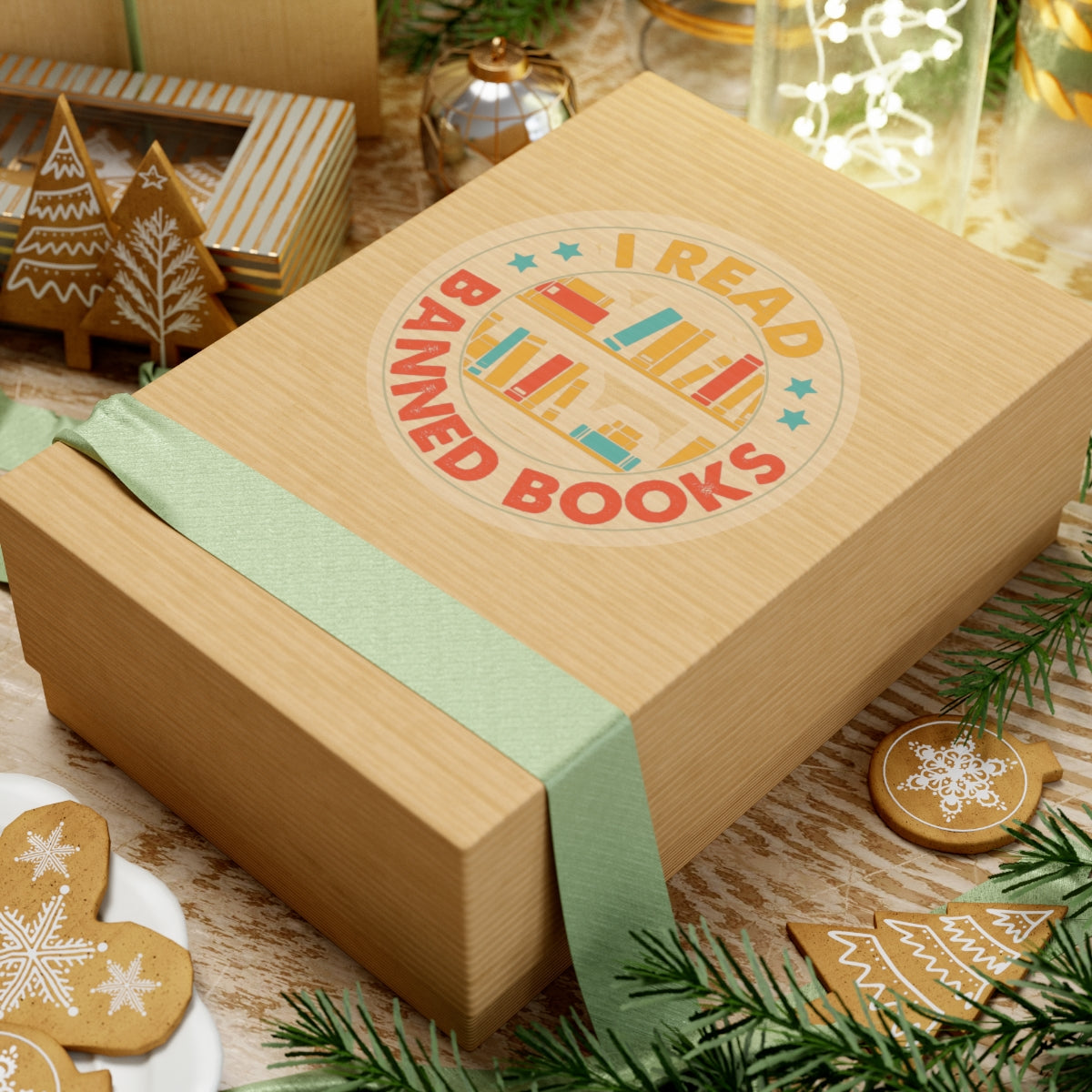 I Read Banned Books | Circle| Kriss-Cut Stickers | Multicolor