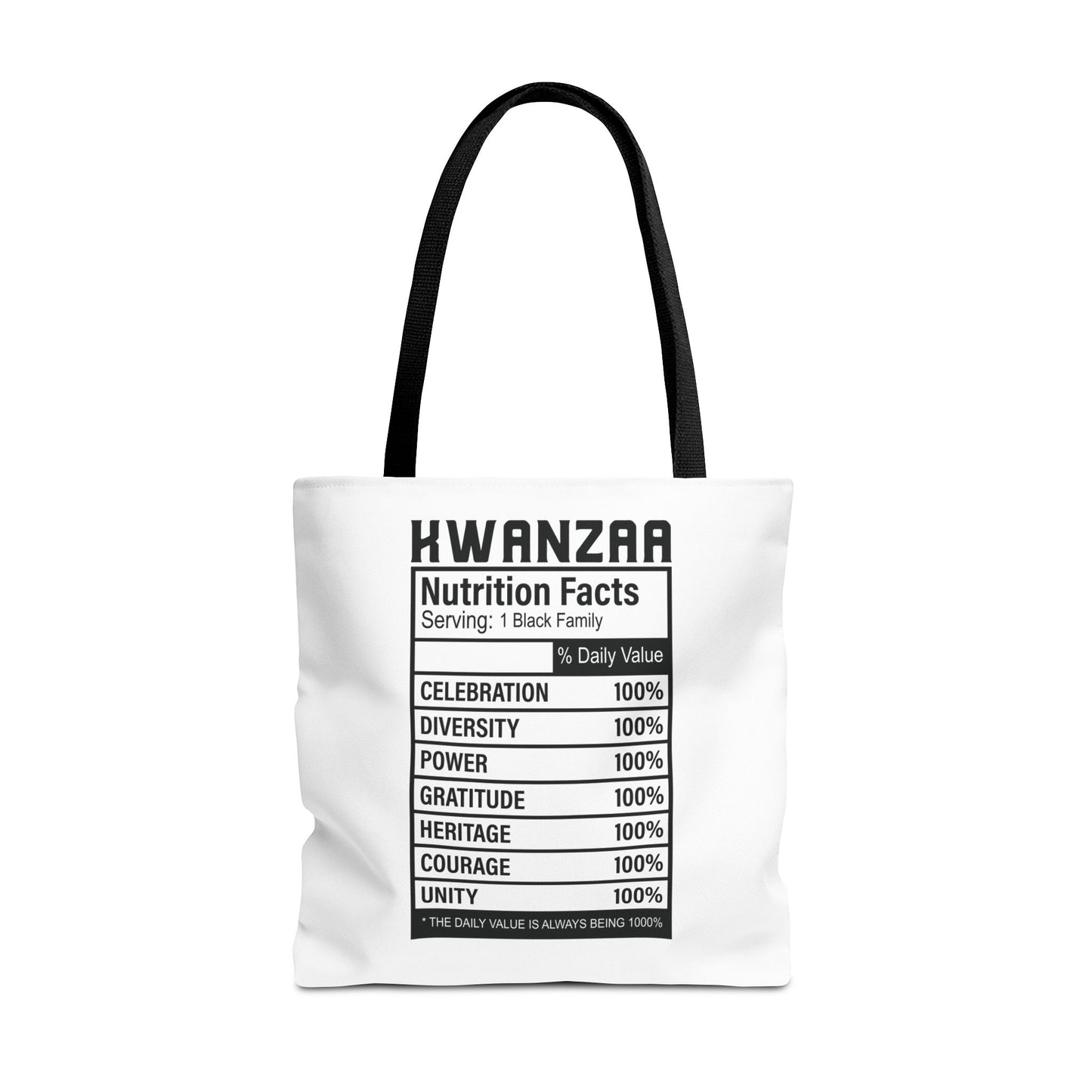 Kwanza Nutritional Facts | Tote Bag | White