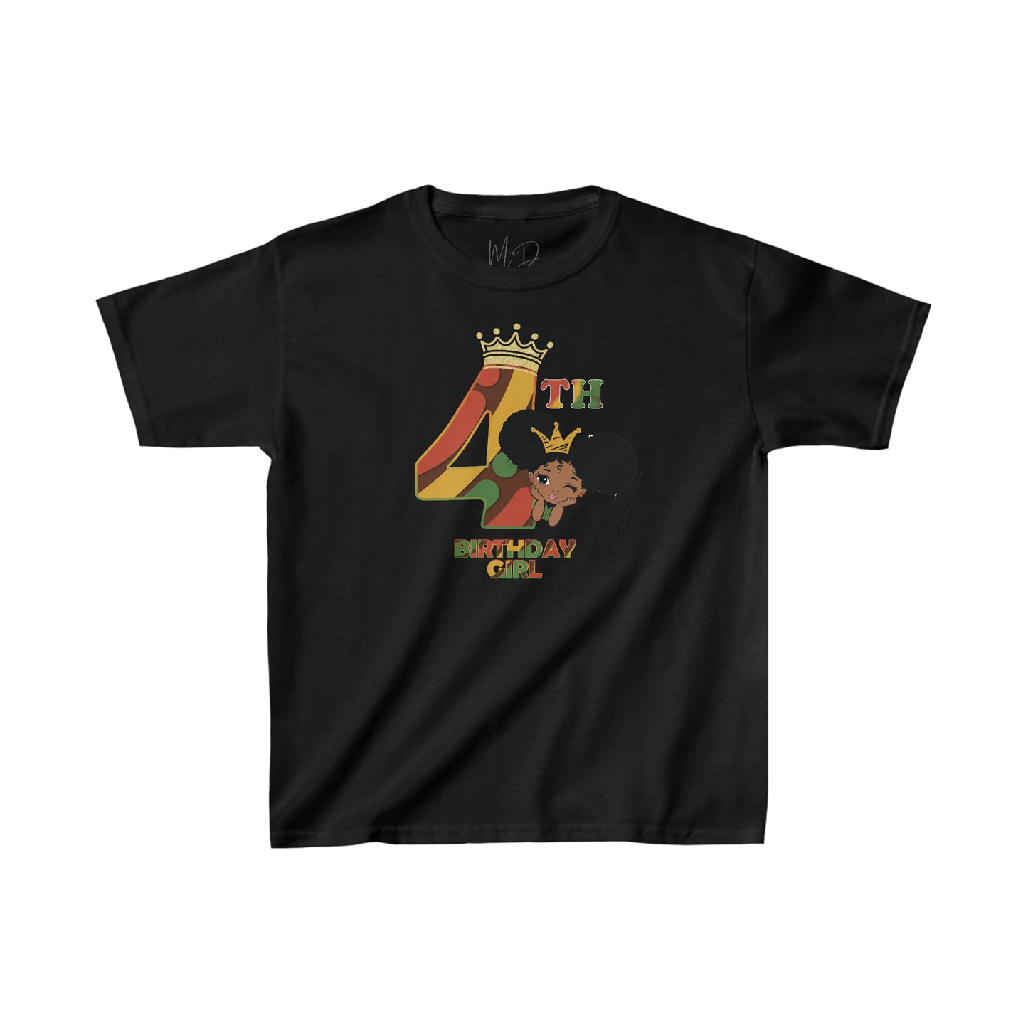 4th Princess Birthday Girl (Solid) Juneteenth T-Shirt