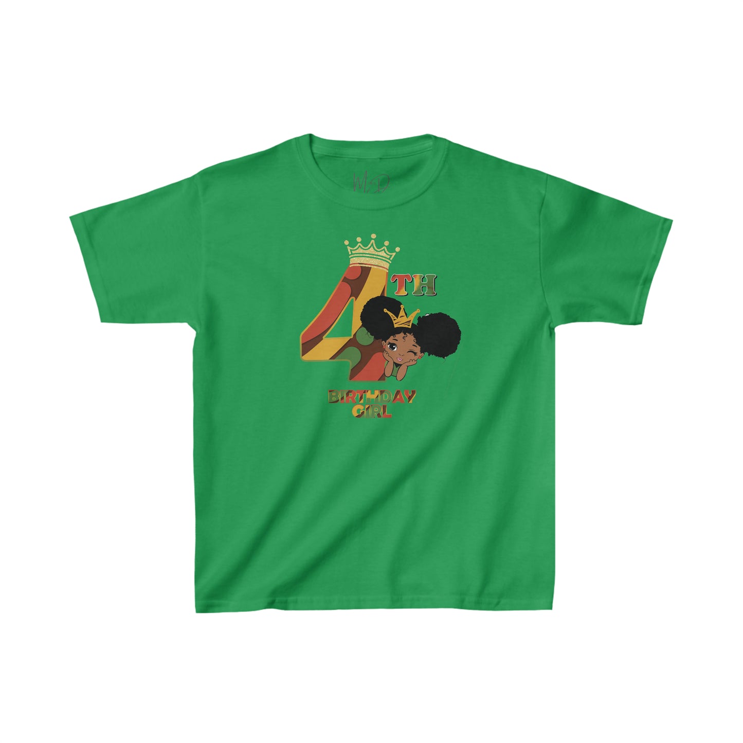 4th Princess Birthday Girl (Solid) Juneteenth T-Shirt