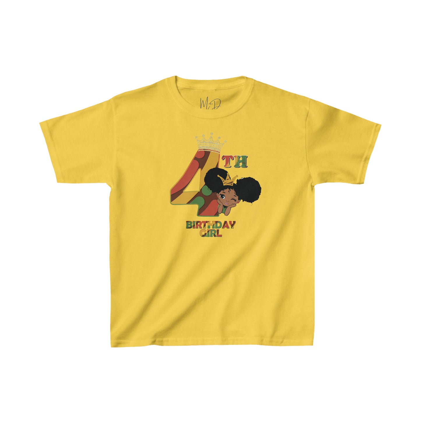 4th Princess Birthday Girl (Solid) Juneteenth T-Shirt