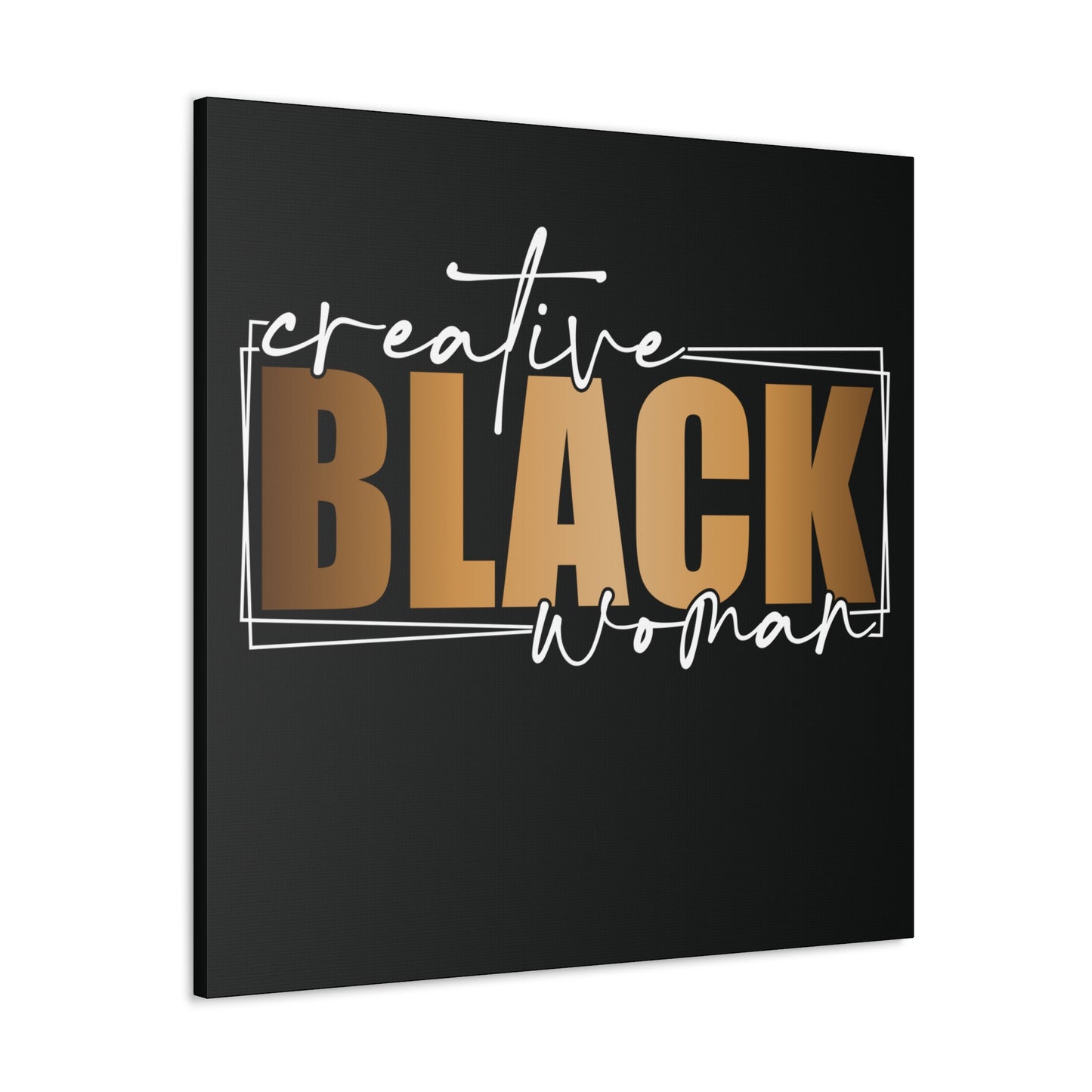 Creative Black Women | Canvas Gallery Wrap | Black Background