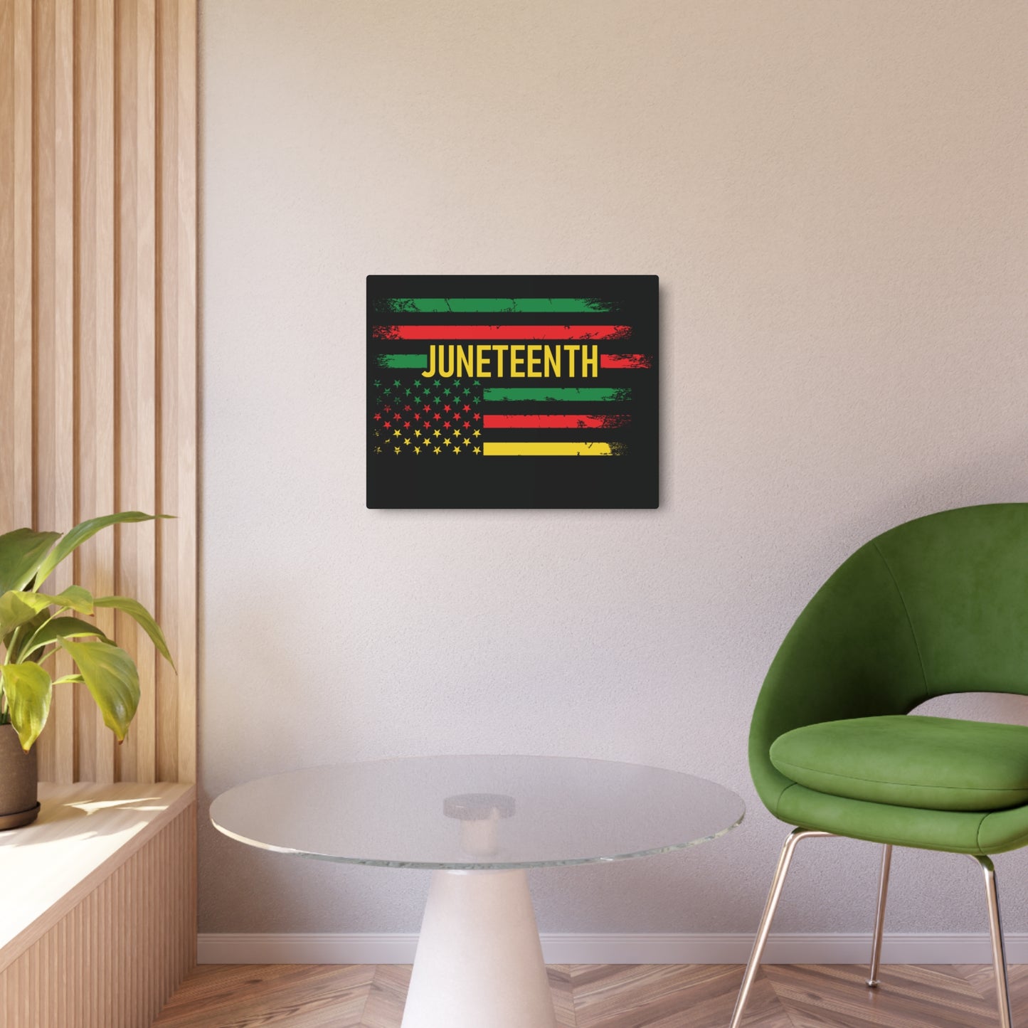 Juneteenth Flag | Version 1| Metal Art Sign |Version 1| Black Background