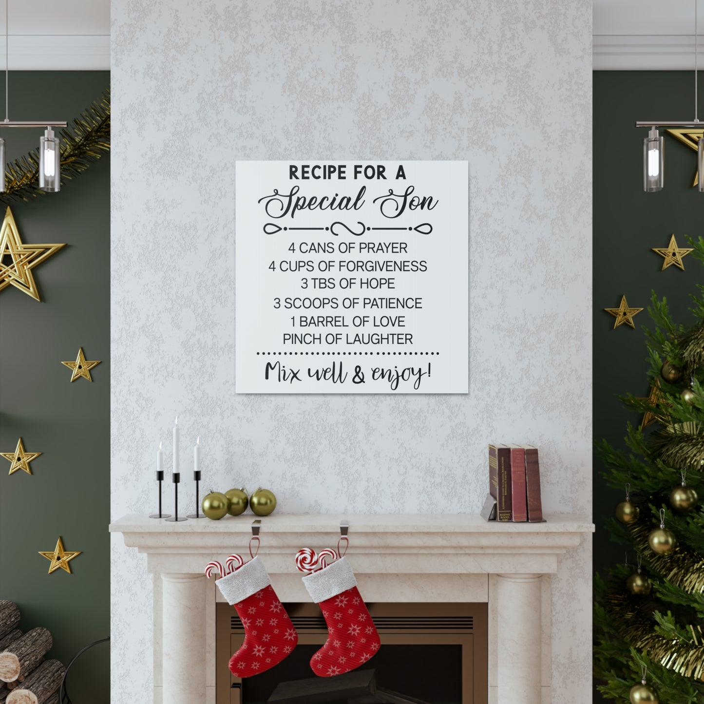 Special Son Recipe | Canvas Gallery Wrap | White Background