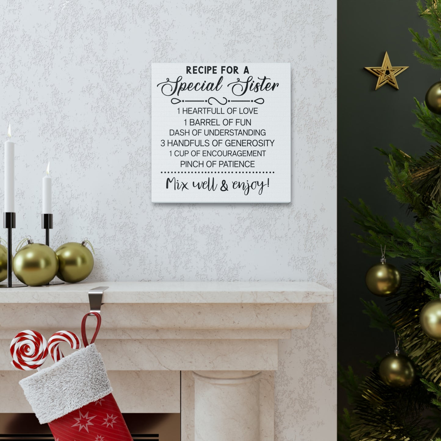 Special Sisters Recipe | Canvas Gallery Wrap | White Background
