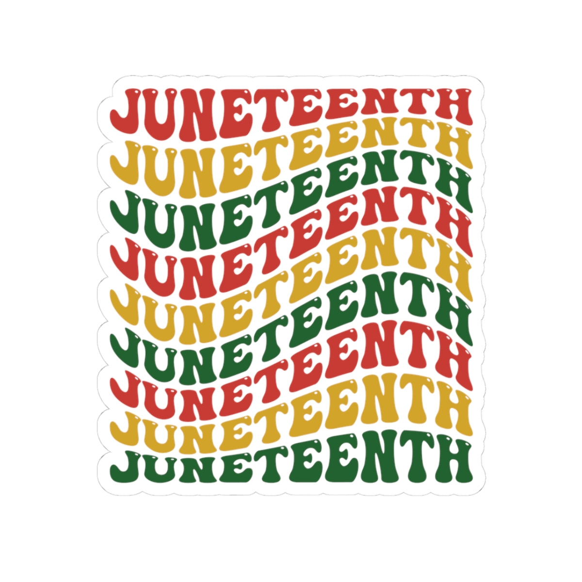 Juneteenth Retro | Version 1| Kriss-Cut Stickers