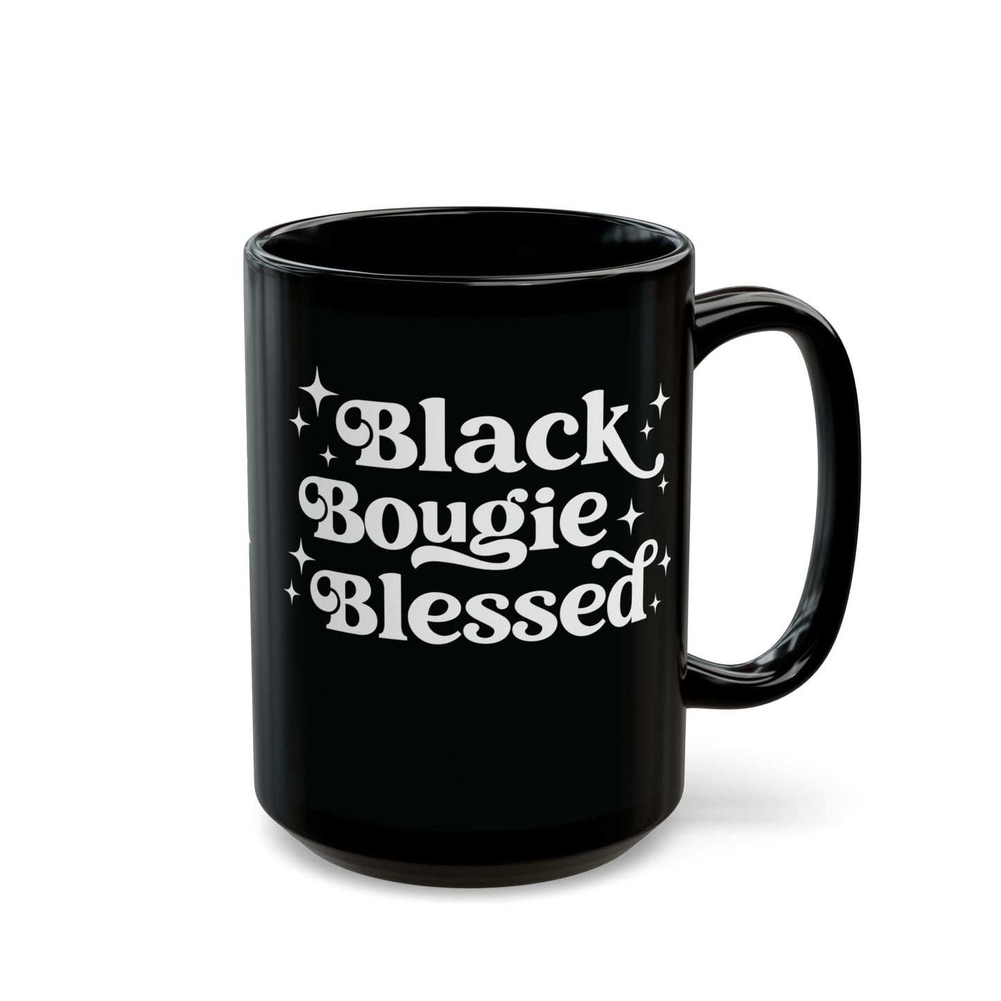 Black Bougie Blessed| 11oz or 15 oz Mug| Black