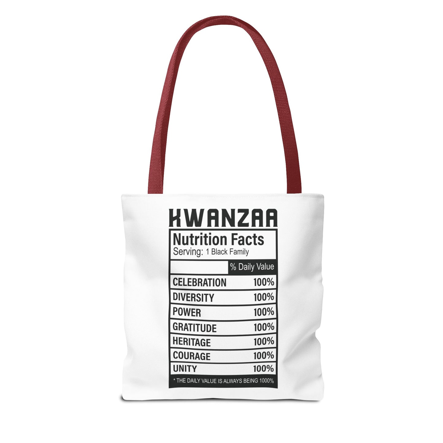 Kwanza Nutritional Facts | Tote Bag | White