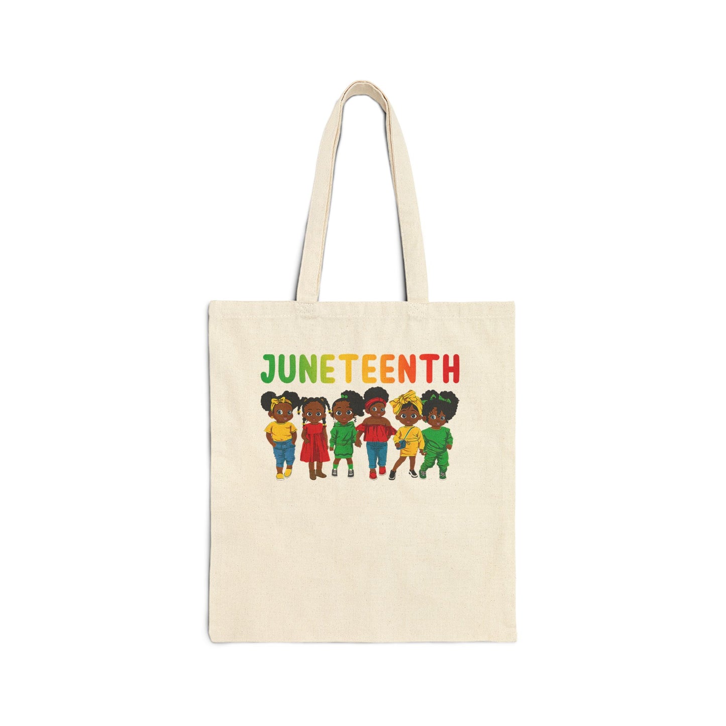 Girls Juneteenth | Canvas Tote Bag | Natural or Black