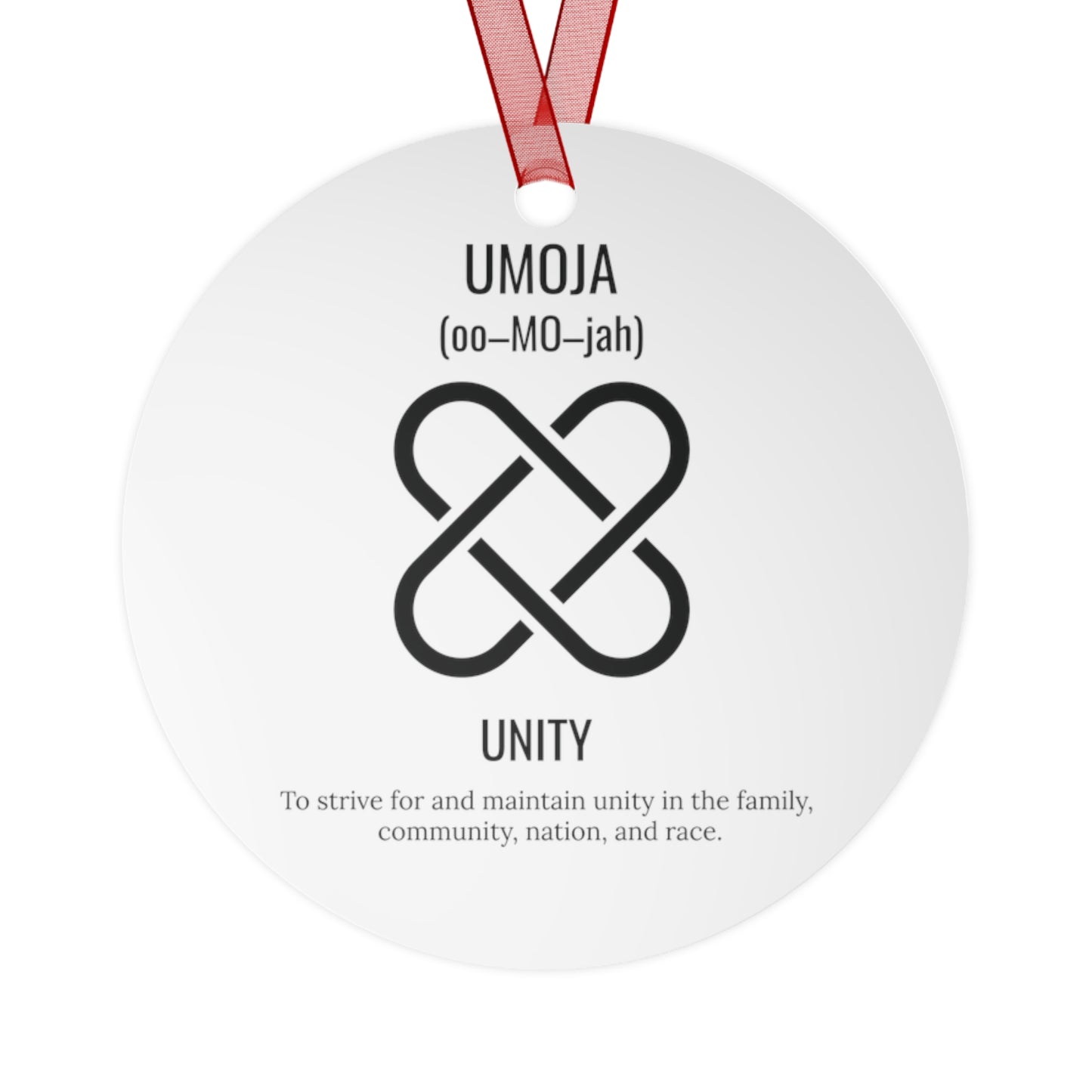 Umoja (Day 1) |Unity | Bell, Tree, Round or Oval Ornament |Metal|