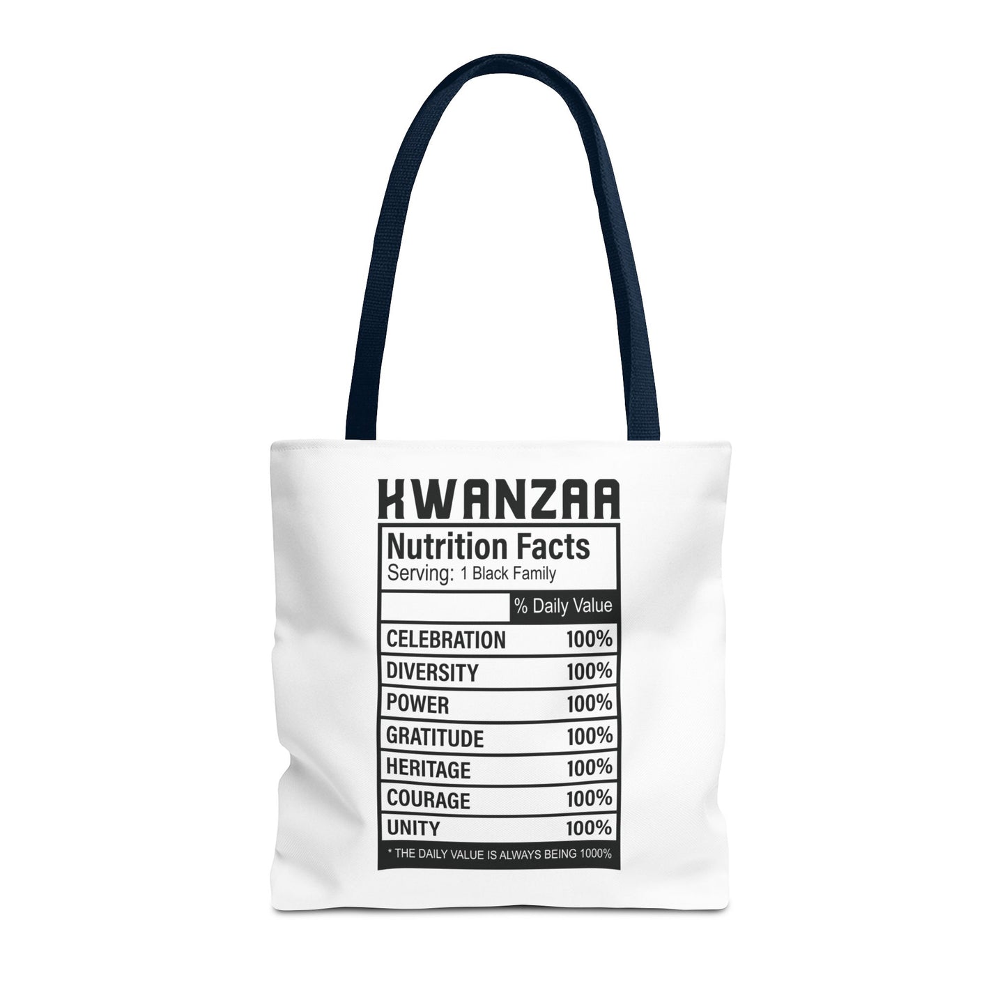 Kwanza Nutritional Facts | Tote Bag | White