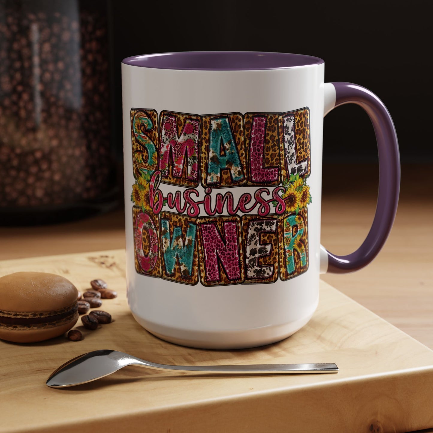 Small Business Owner | 11oz or 15 oz Mug| Version 2| White Accent (Various Colors)