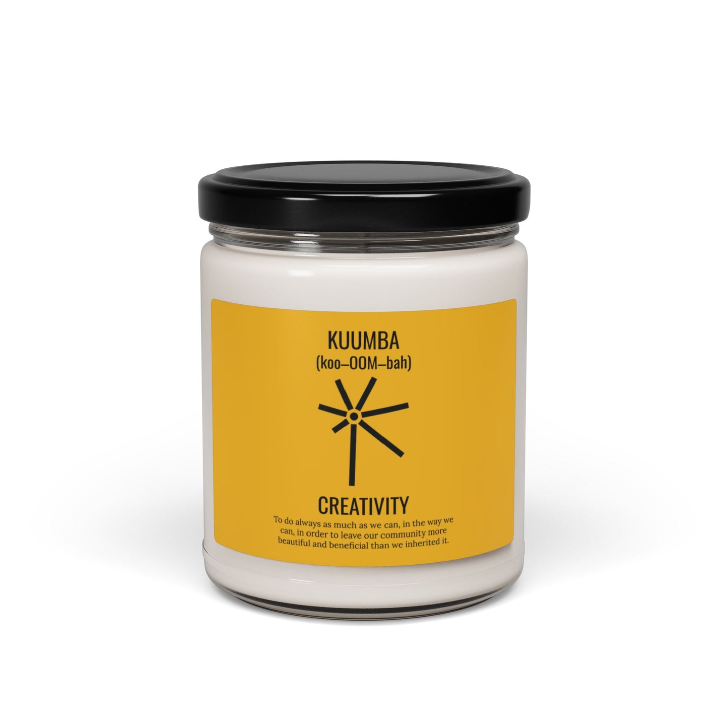 Kuumba (Day 6) | Creativity | Candle |(Yellow Label)| 9 Oz