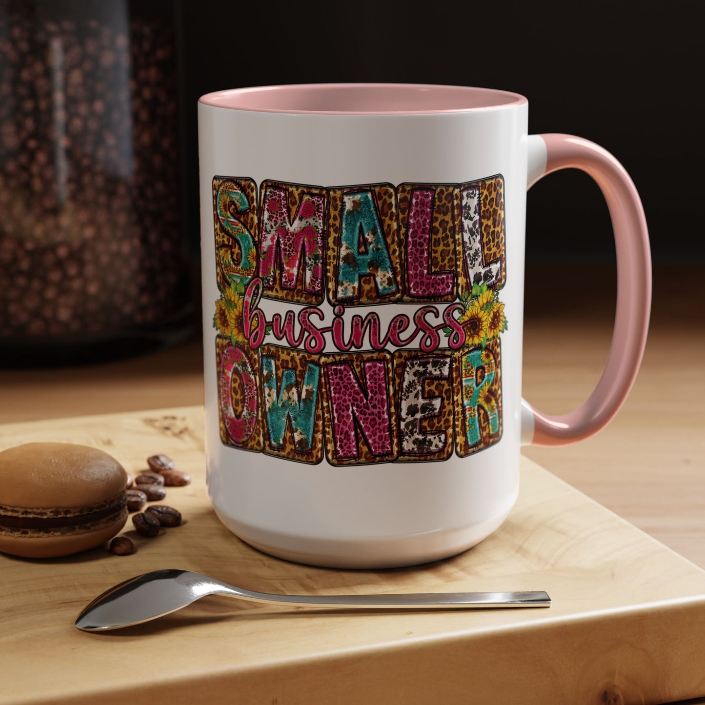 Small Business Owner | 11oz or 15 oz Mug| Version 2| White Accent (Various Colors)