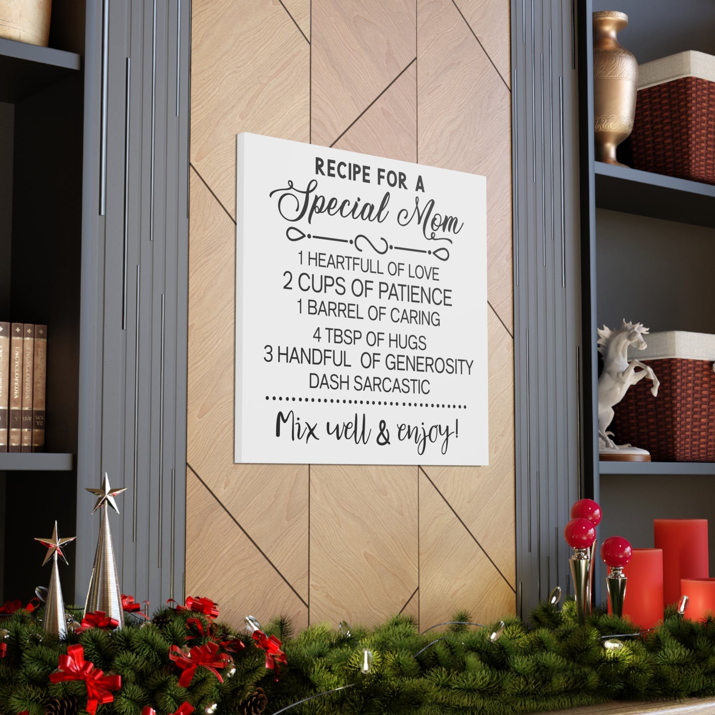 Special Mom Recipe | Canvas Gallery Wrap | White Background