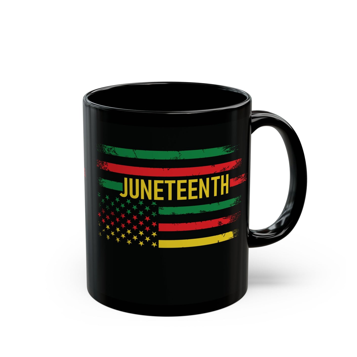 Juneteenth Flag| 11oz or 15 oz Mug| Version 1| Black