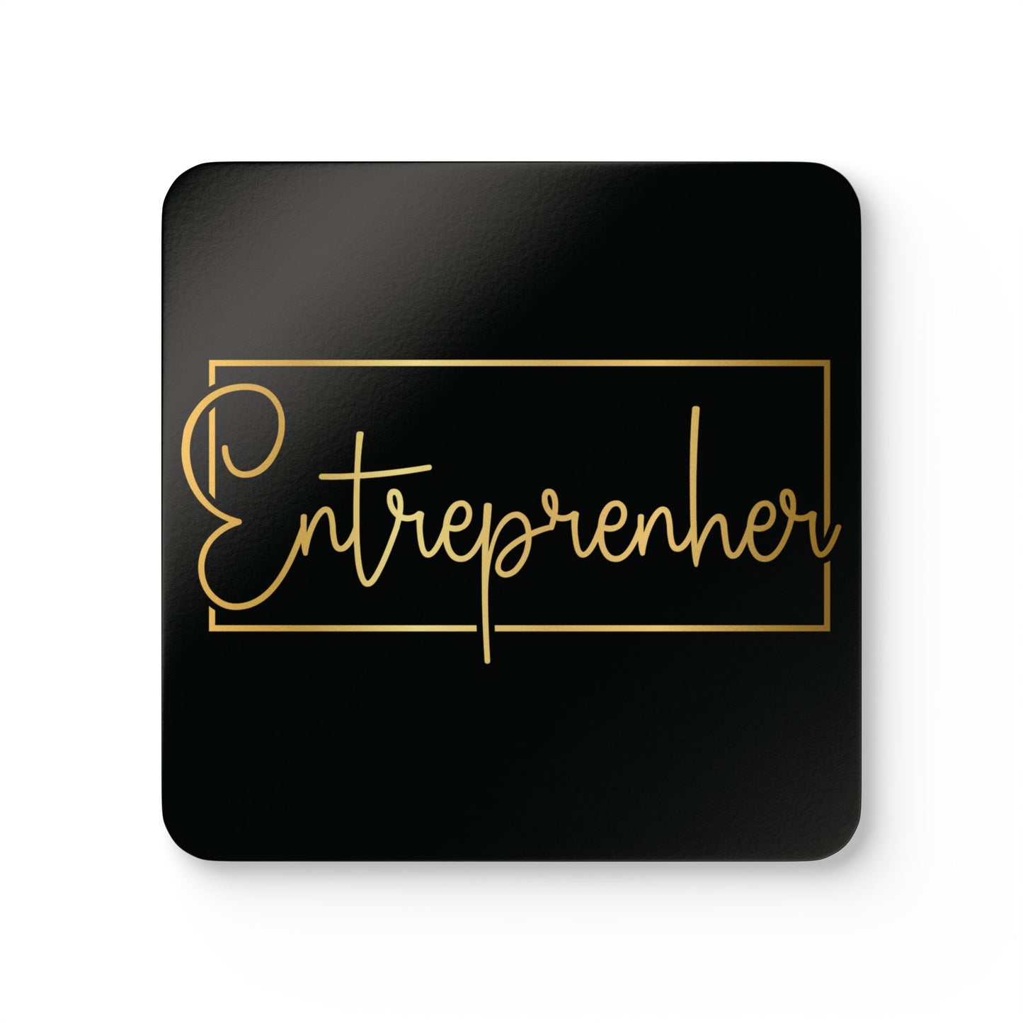 Entrepreneur | 4- Piece Corkwood Coaster Set| Black