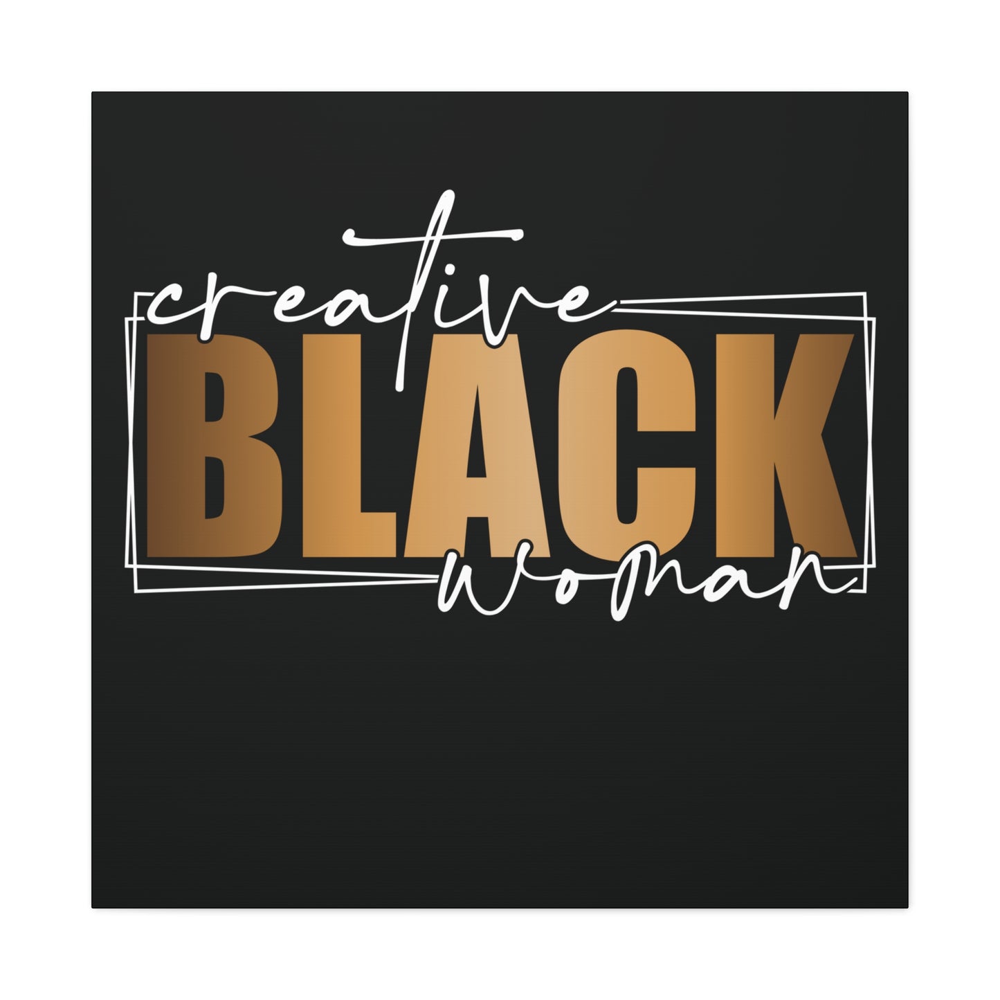 Creative Black Women | Canvas Gallery Wrap | Black Background