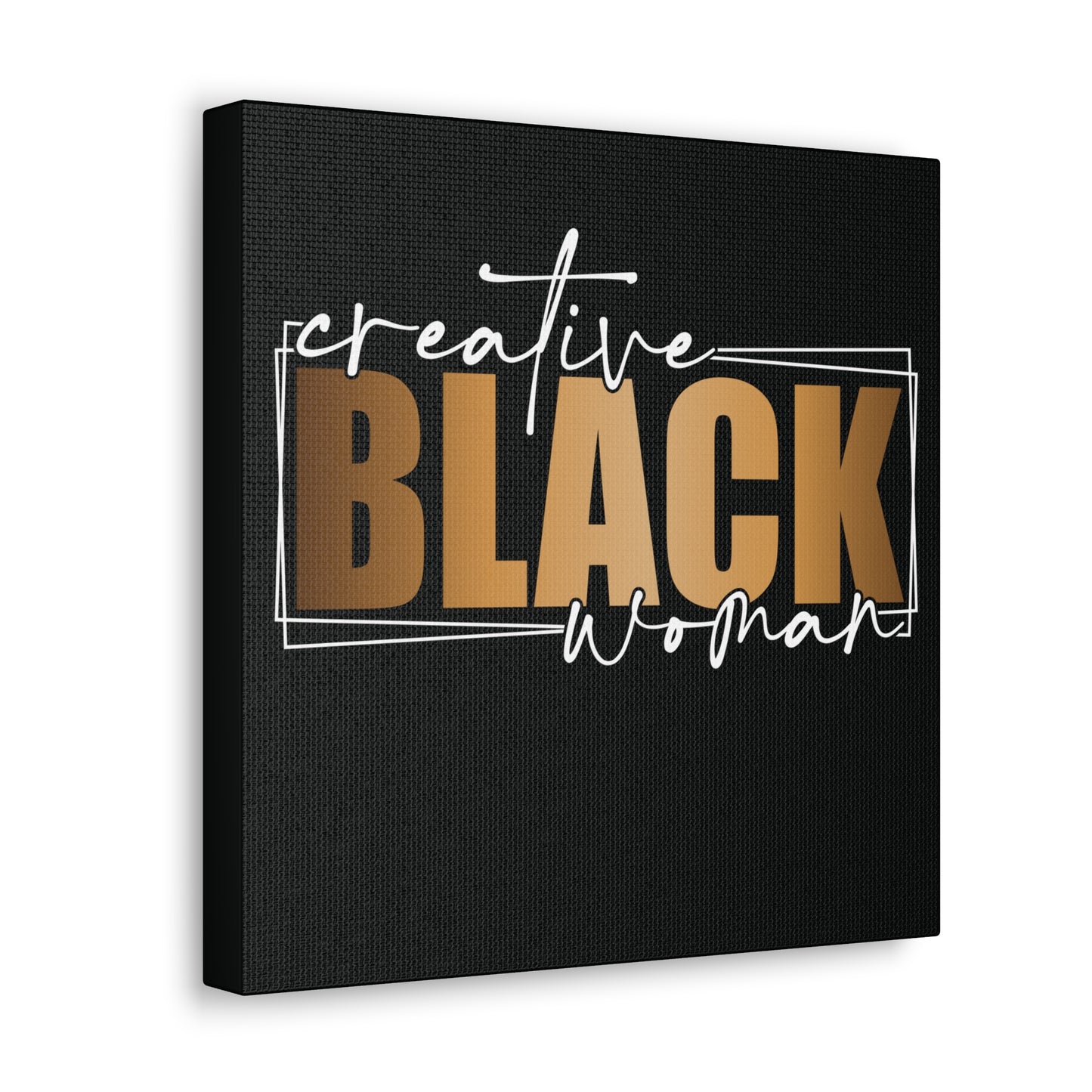 Creative Black Women | Canvas Gallery Wrap | Black Background