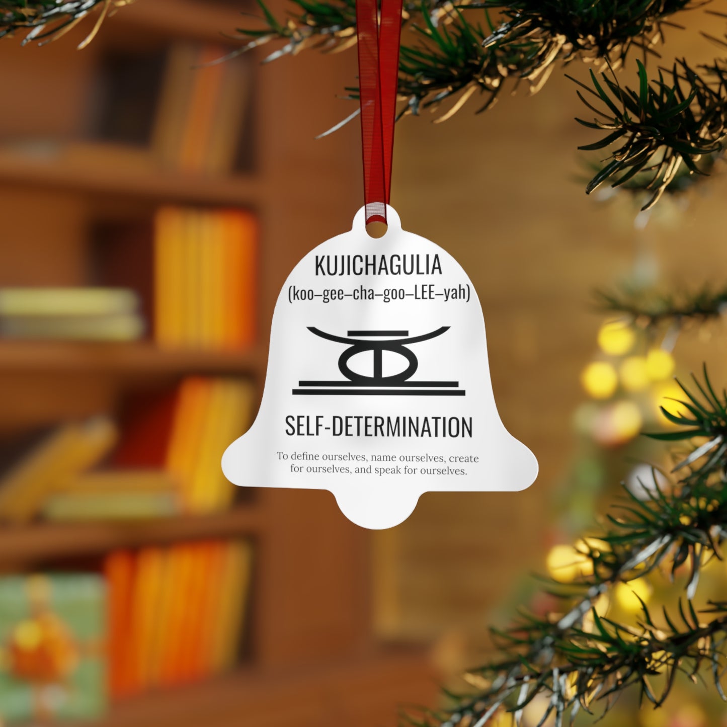 Kujichagulia (Day 2) | Self Determination | Bell, Round or Oval Ornament |Metal|