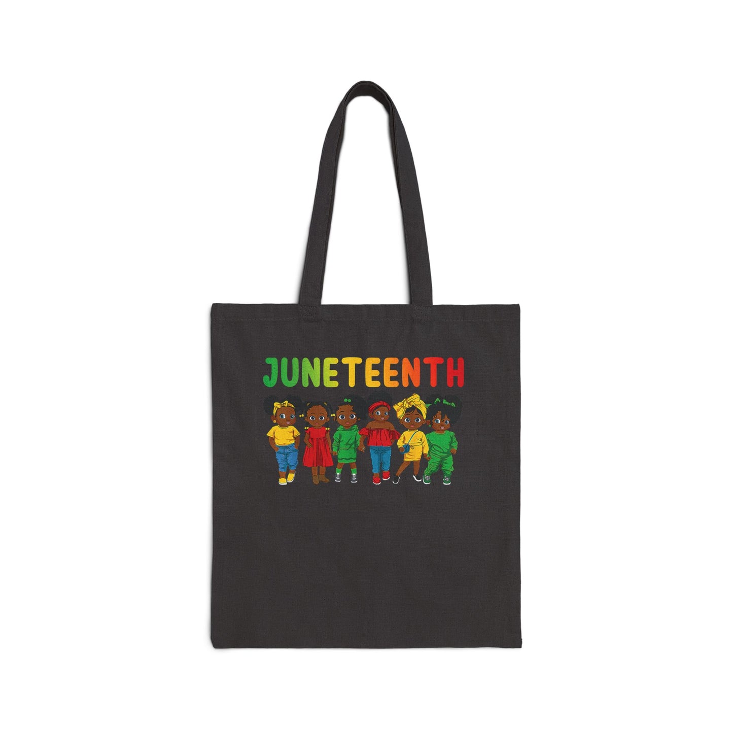 Girls Juneteenth | Canvas Tote Bag | Natural or Black