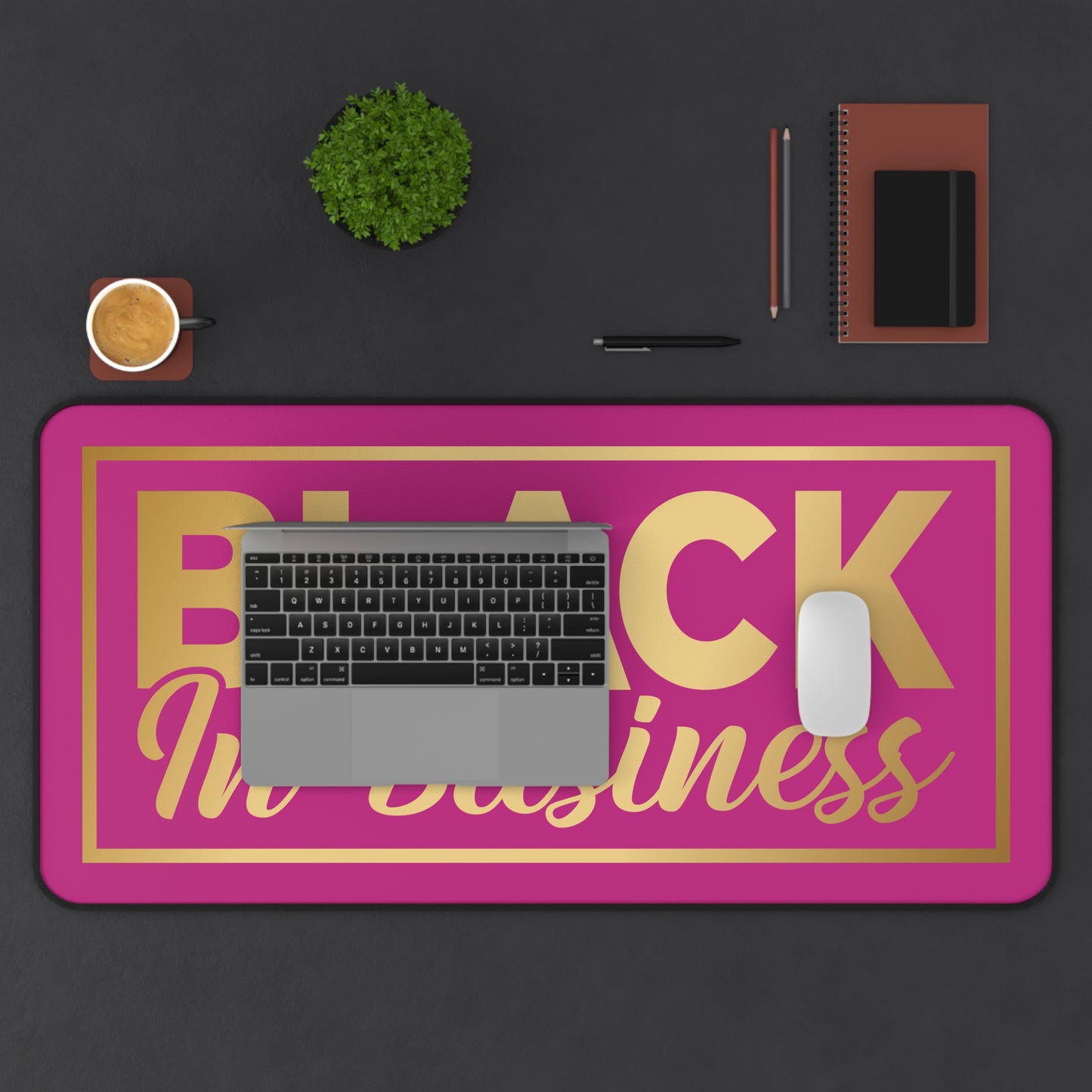 BLACK In Business | Desk Mat | Pink