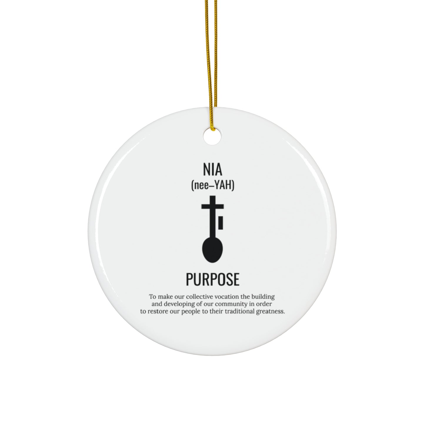 Nia (Day 5) | Purpose | Circle or Star Ornament |(White)|