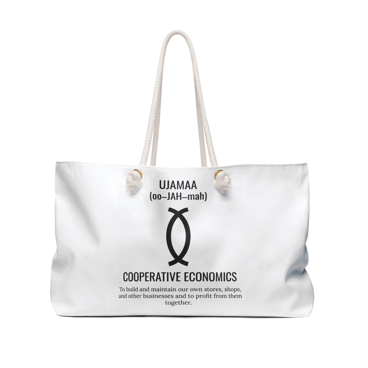 Ujamaa (Day 4) |Cooperative Economics | Weekender Bag |White