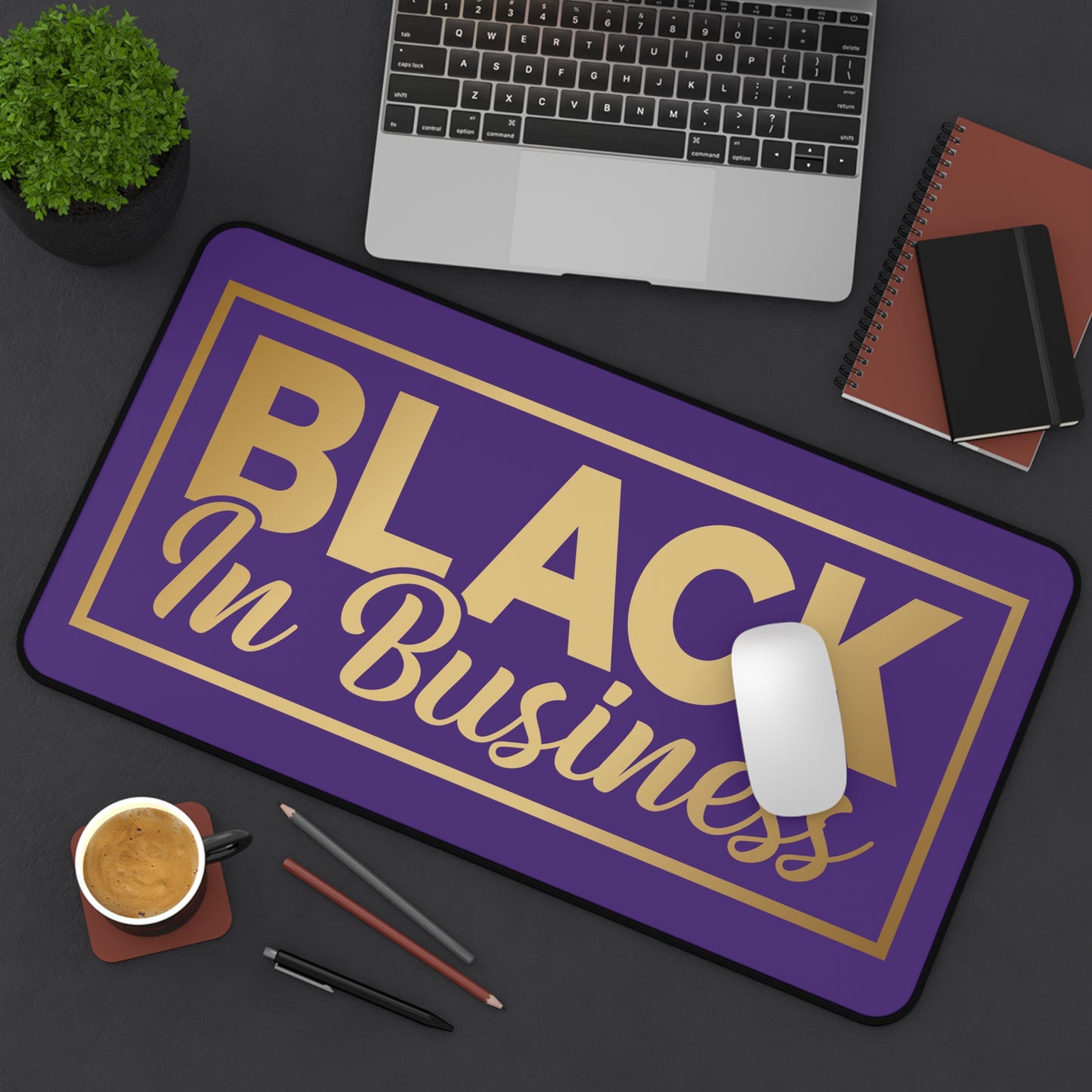 BLACK In Business | Desk Mat | Purple