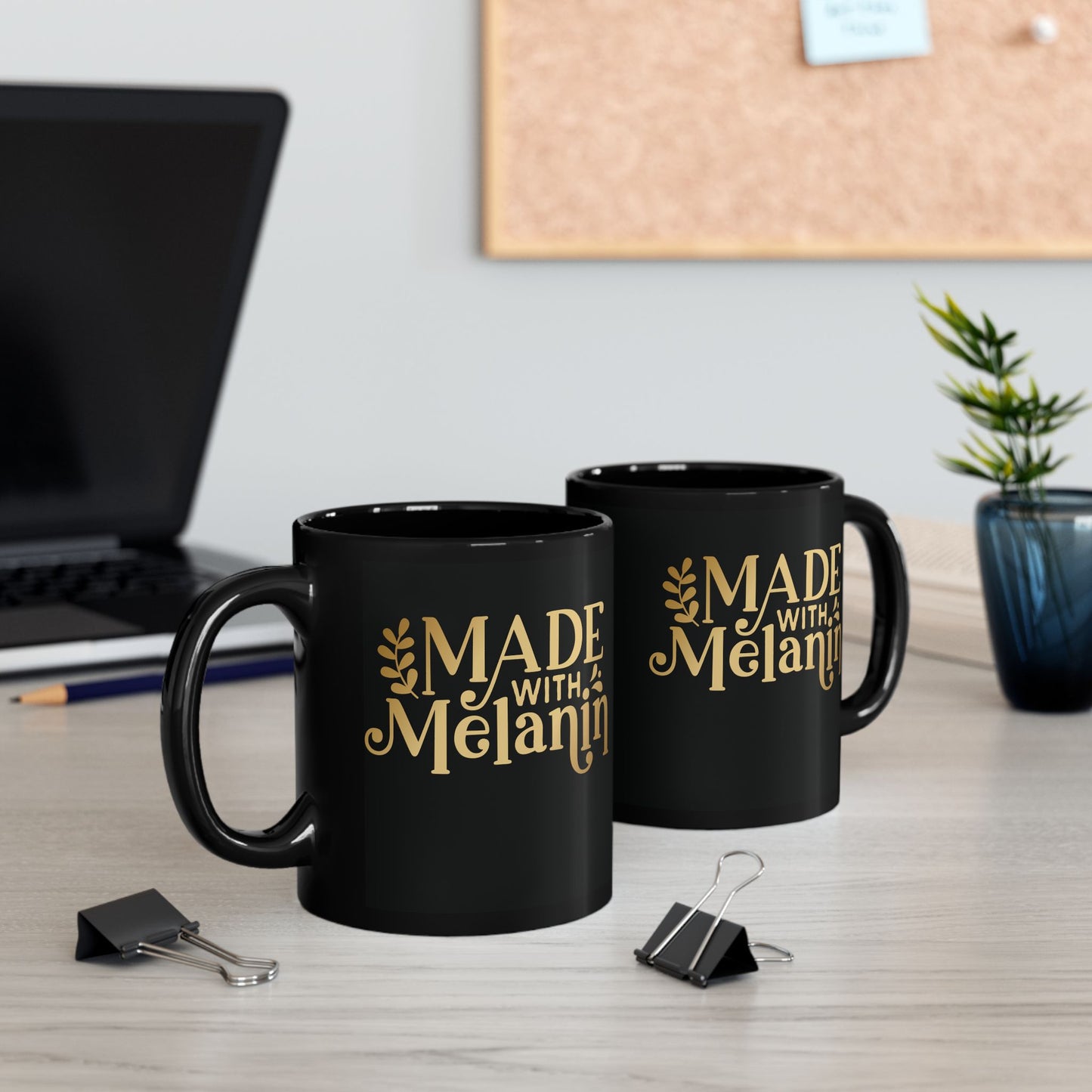 Made With Melanin | 11oz Mug| Black