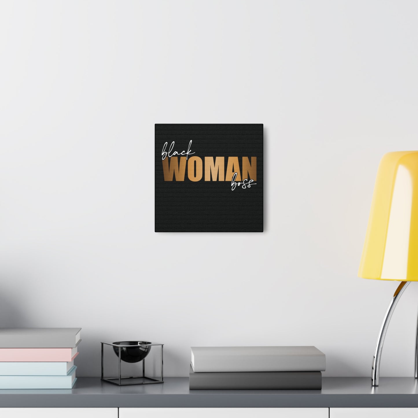 Black Women Boss | Canvas Gallery Wrap | Black Background