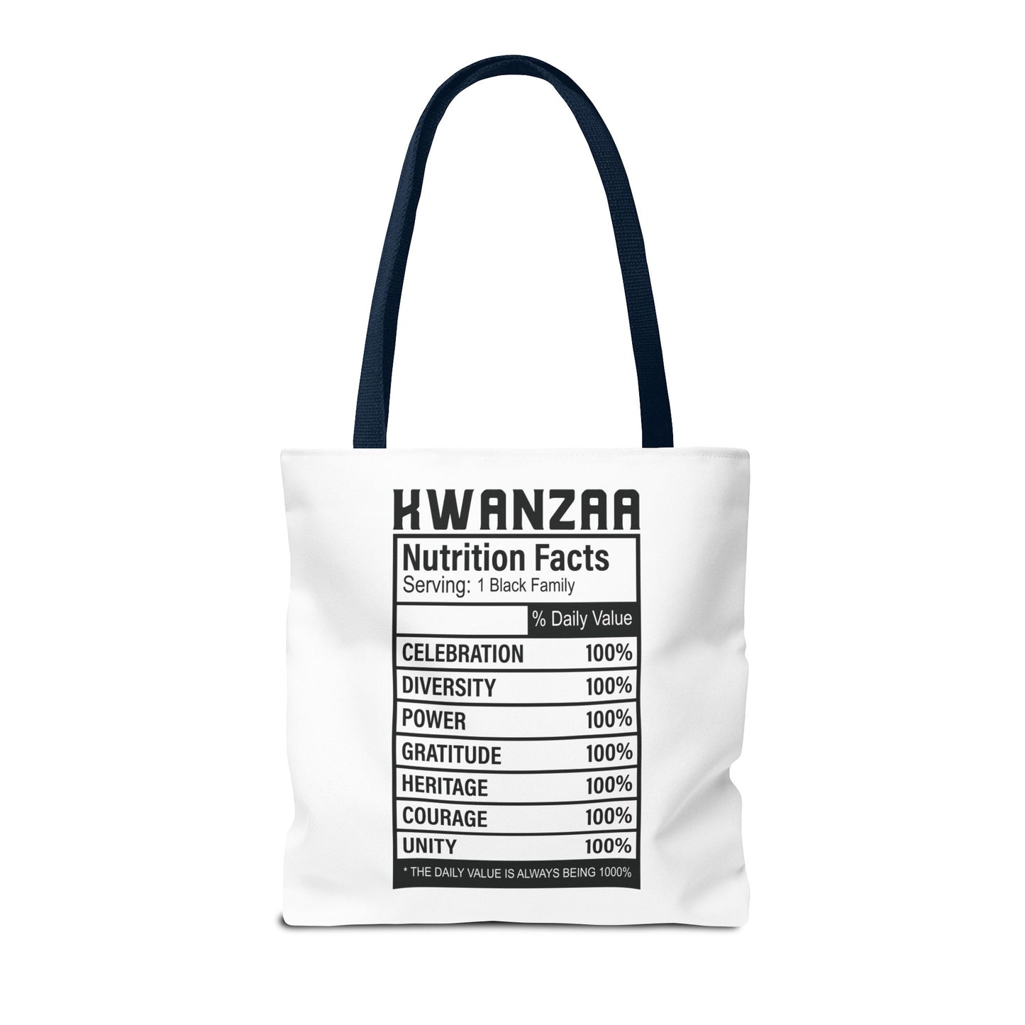 Kwanza Nutritional Facts | Tote Bag | White