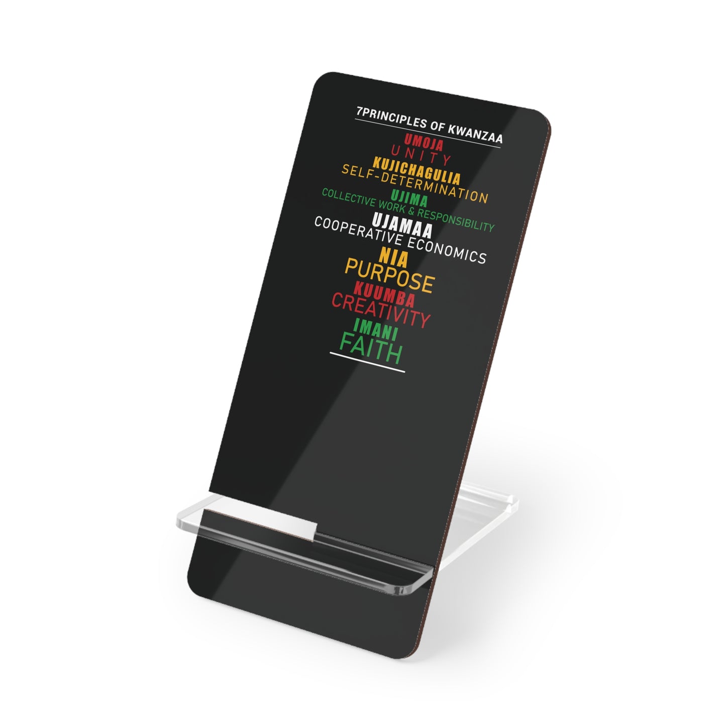Kwanza Principles | Mobile Display Stand | Black