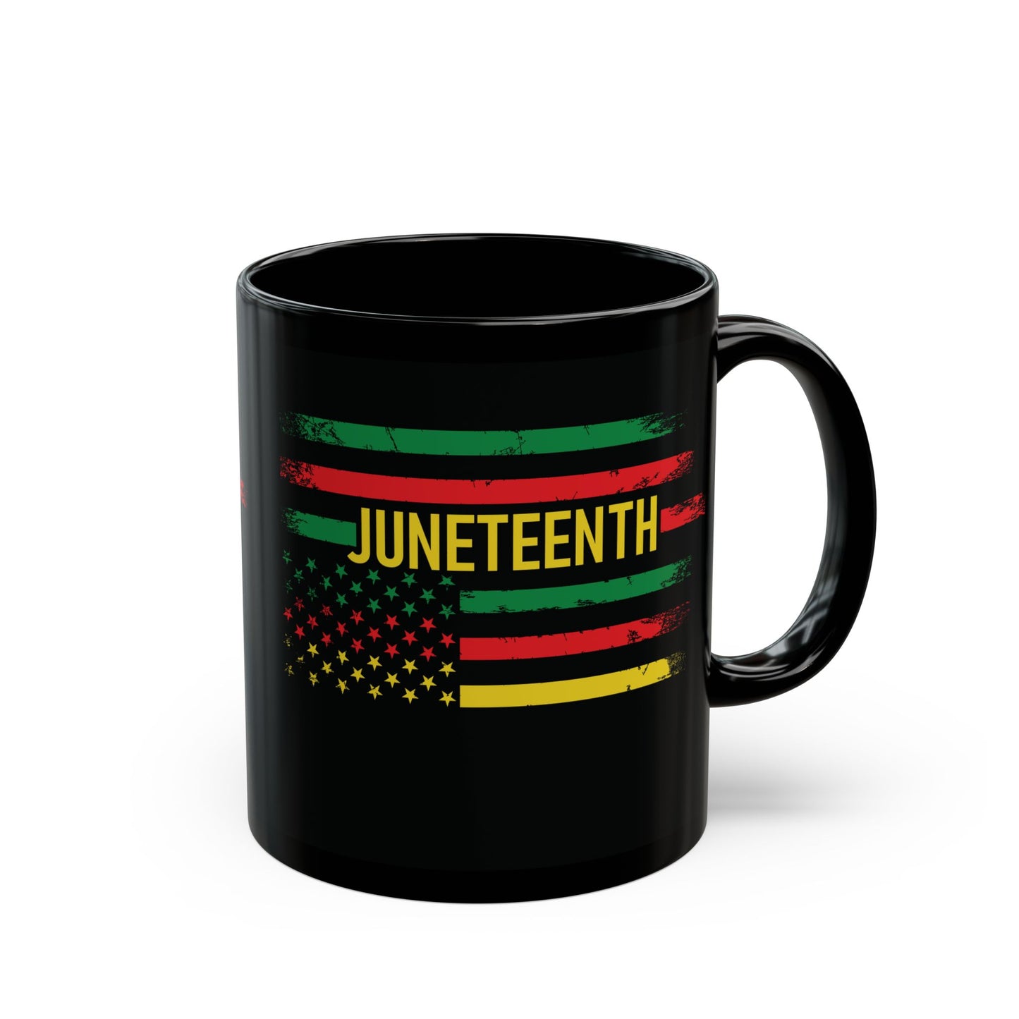 Juneteenth Flag| 11oz or 15 oz Mug| Version 1| Black